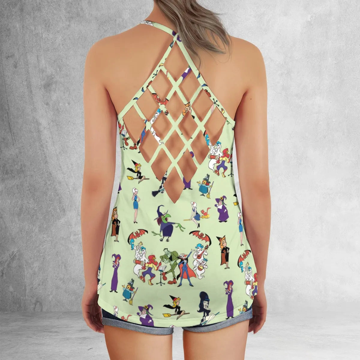 Lattice Back Tank Top - T5PZLUEB