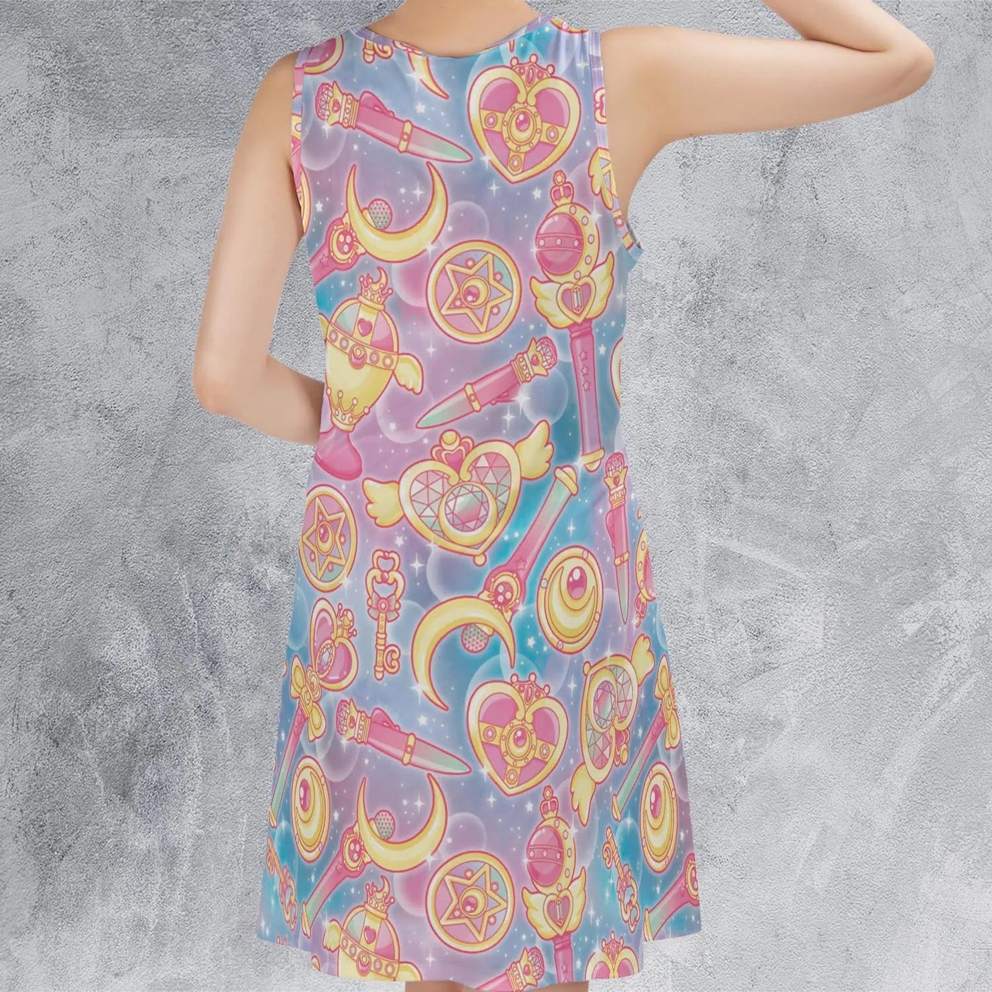 Casual Sleeveless Dress - QZF486Y3