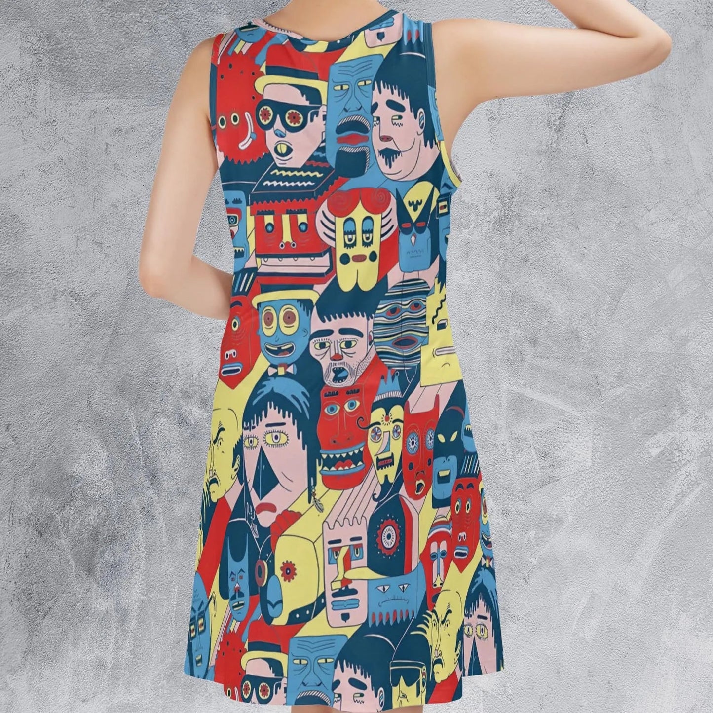 Casual Sleeveless Dress - BK4QNF6Q