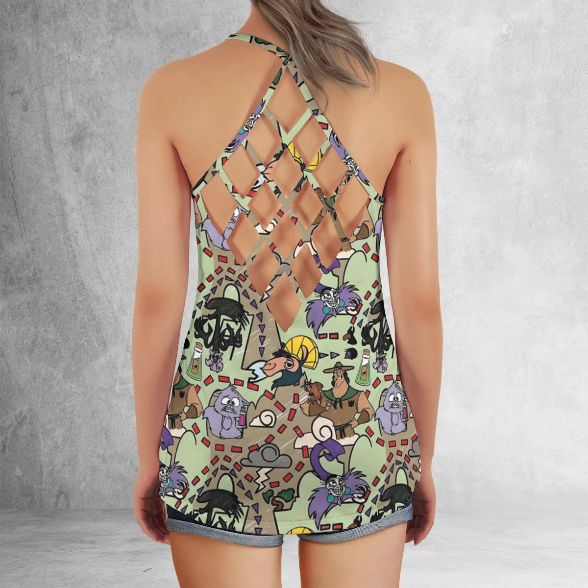 Lattice Back Tank Top - 7WN77B2K