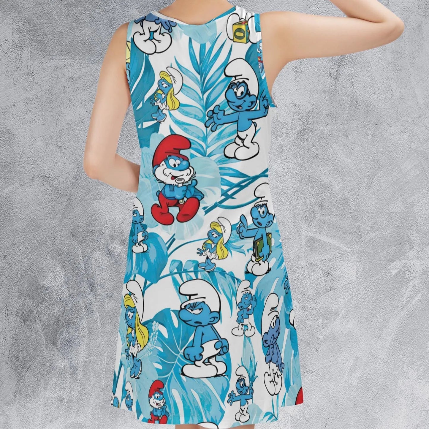 Casual Sleeveless Dress - XKEZBNM4