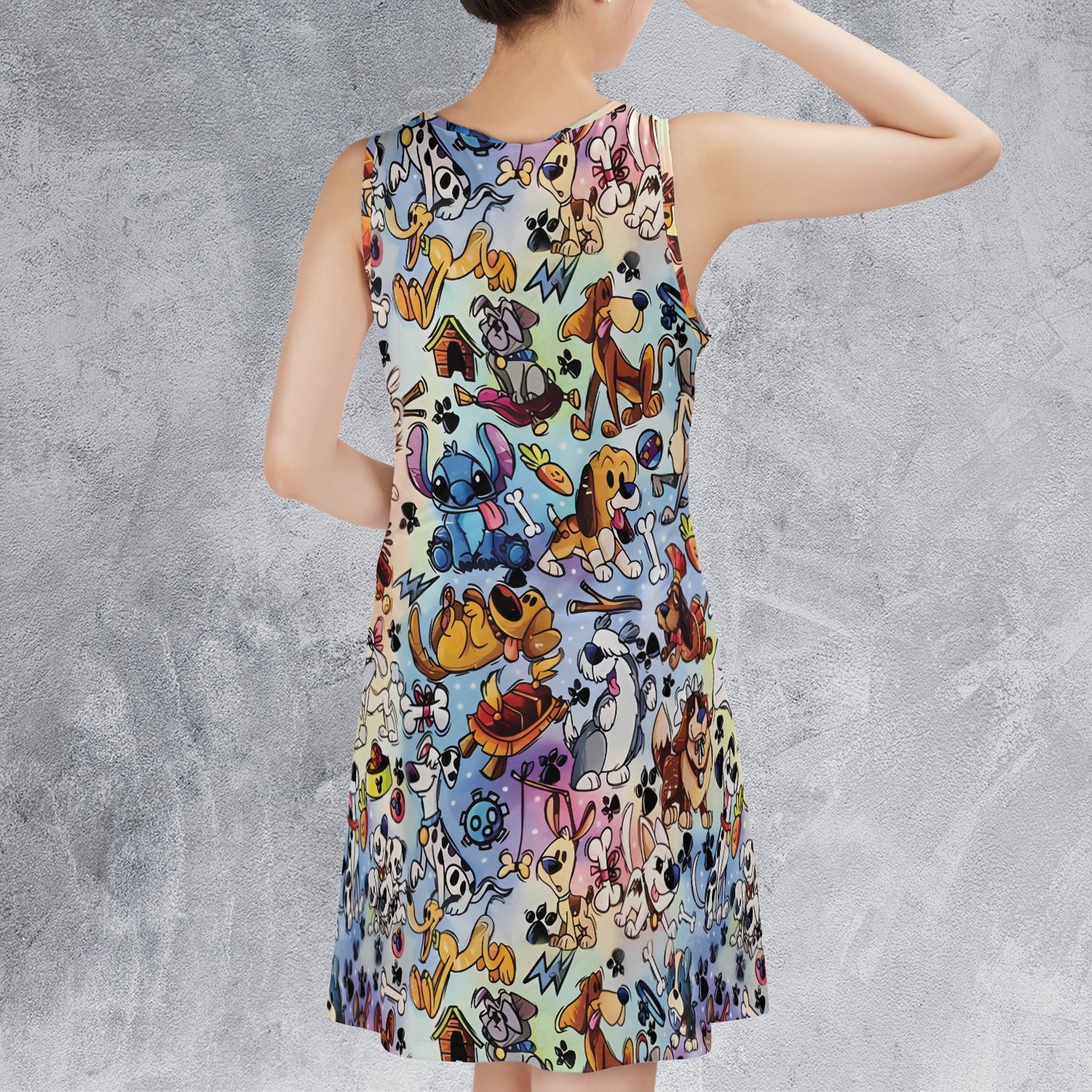 Casual Sleeveless Dress - UWVYJP4N