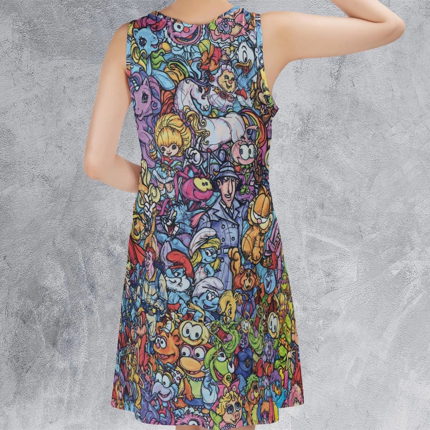 Casual Sleeveless Dress - XS67RKXR