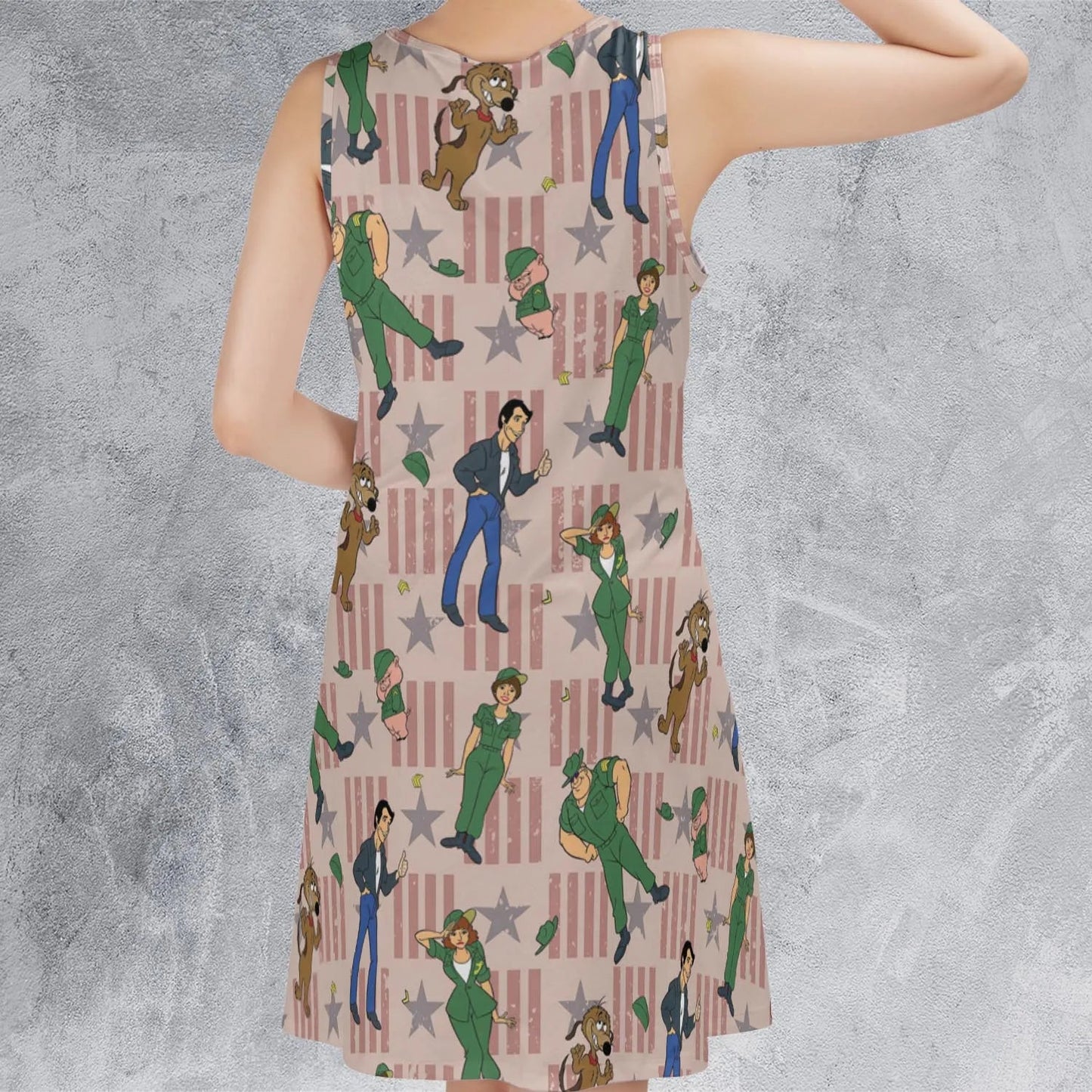 Casual Sleeveless Dress - TDWC1JZE