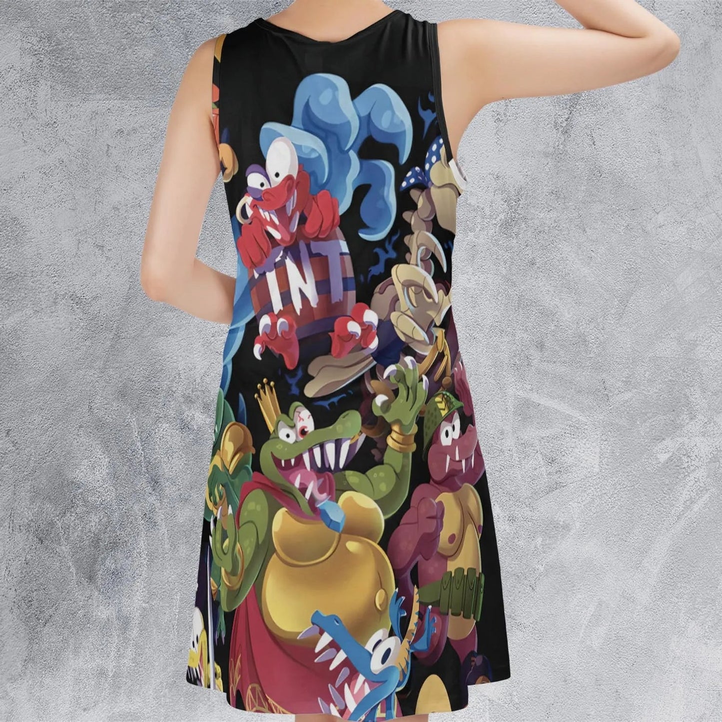 Casual Sleeveless Dress - P4HVM7T4