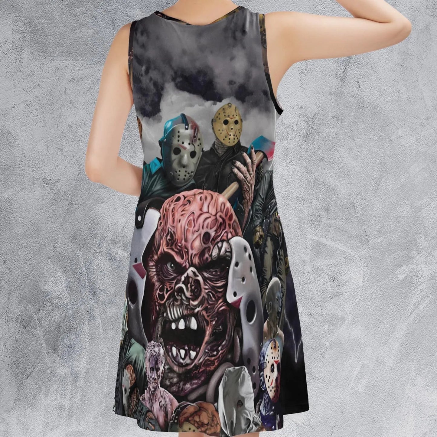 Casual Sleeveless Dress - TEA7VUZM