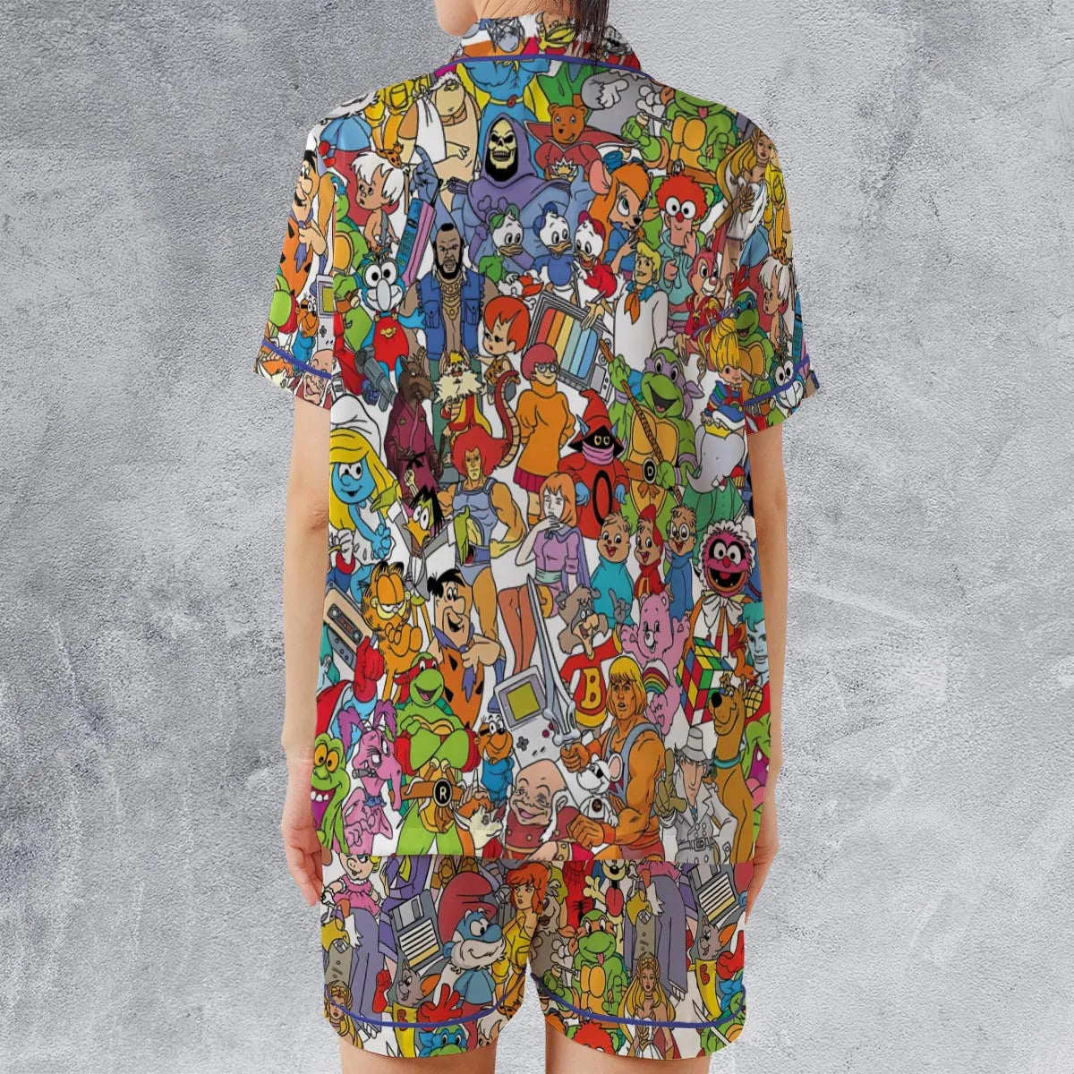 Satin Short-Sleeve Pajamas Set - 78EU5TXG