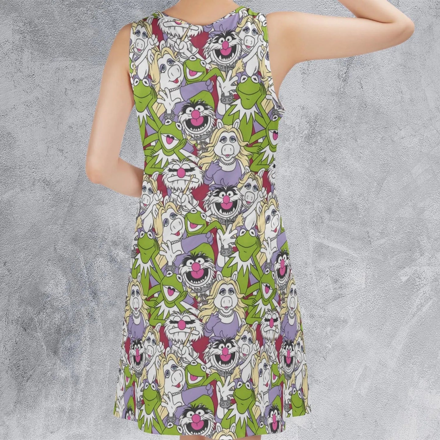 Casual Sleeveless Dress - H4B5N8F6