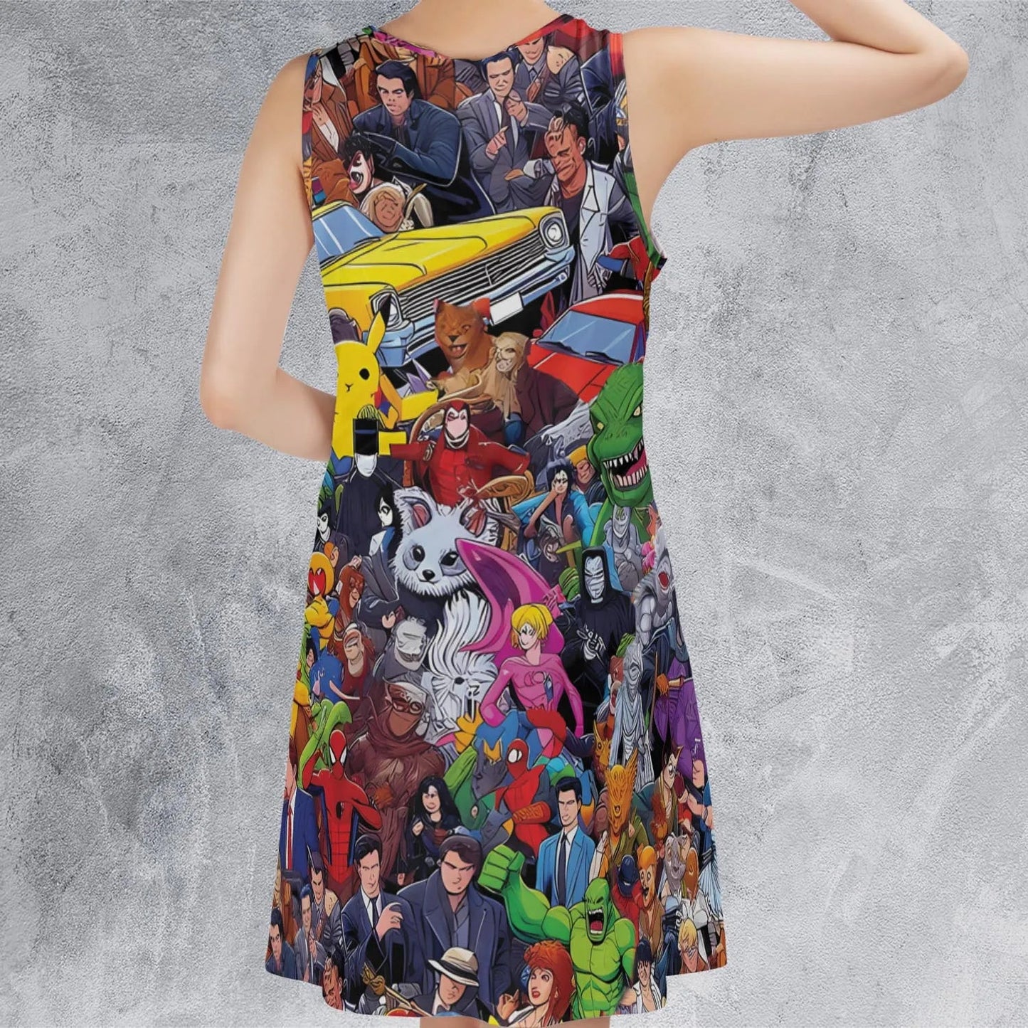 Casual Sleeveless Dress - K8J1WQNB