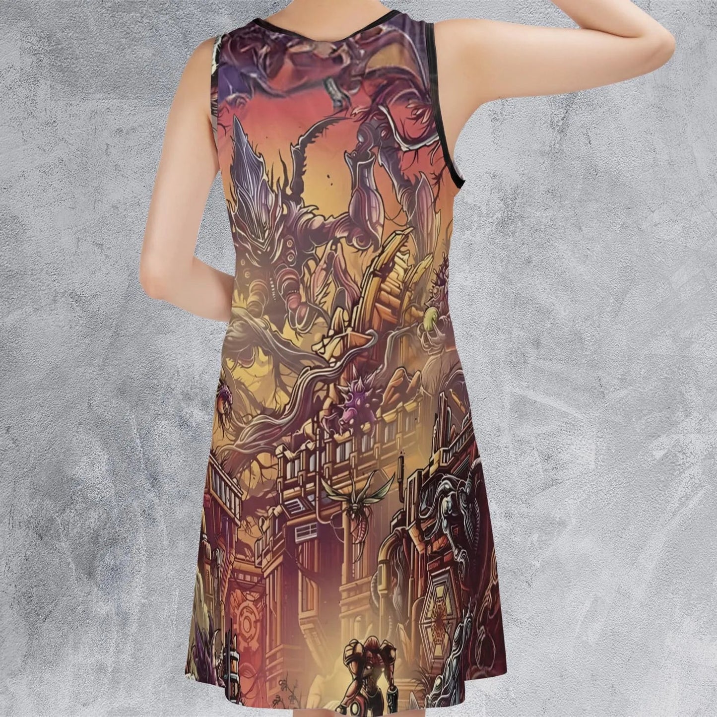 Casual Sleeveless Dress - GXQKT98B