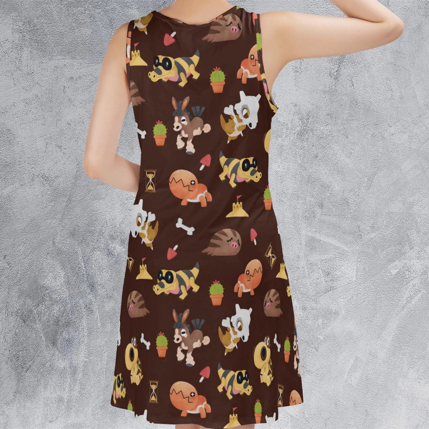 Casual Sleeveless Dress - RTTXTHFG