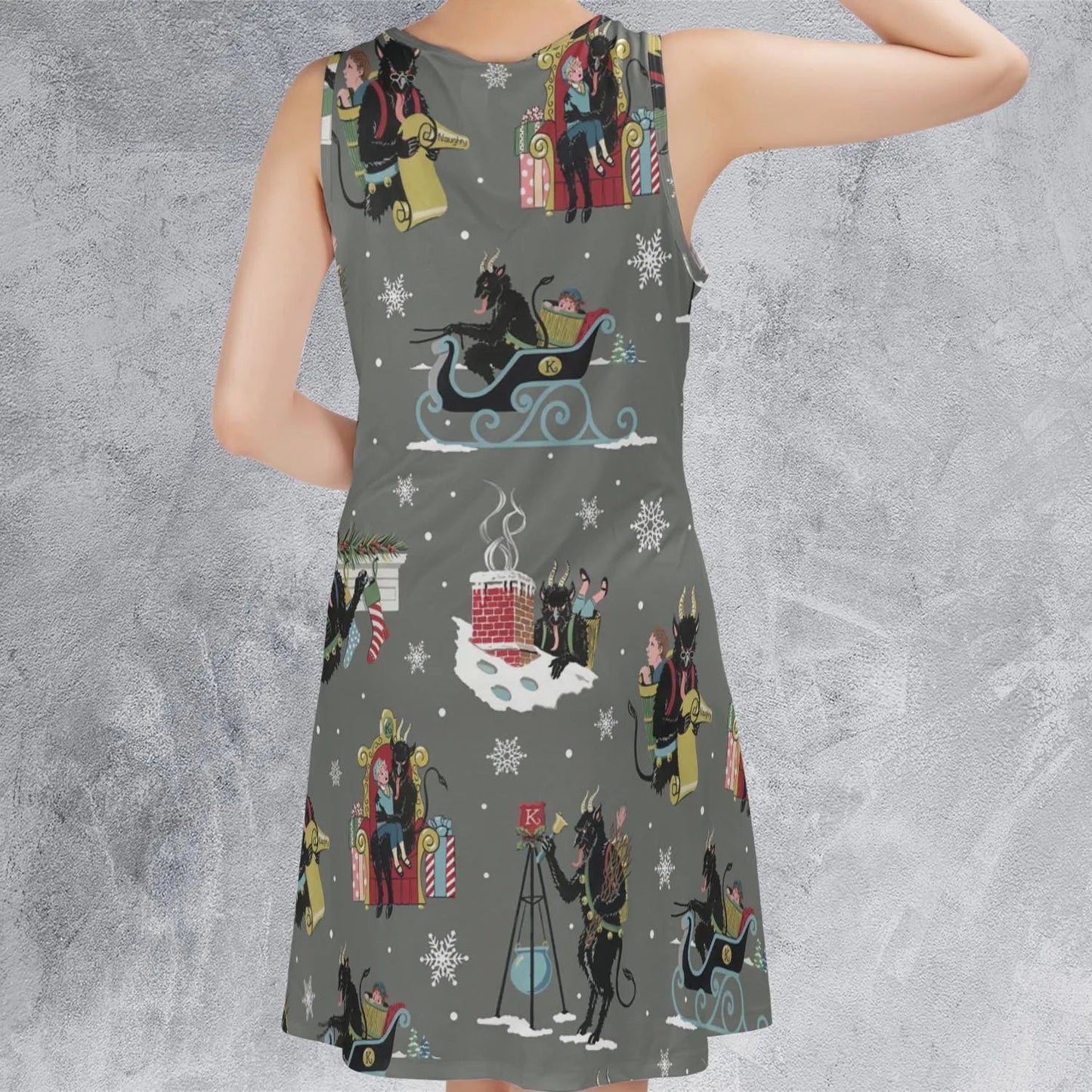 Casual Sleeveless Dress - 63J5F3JA