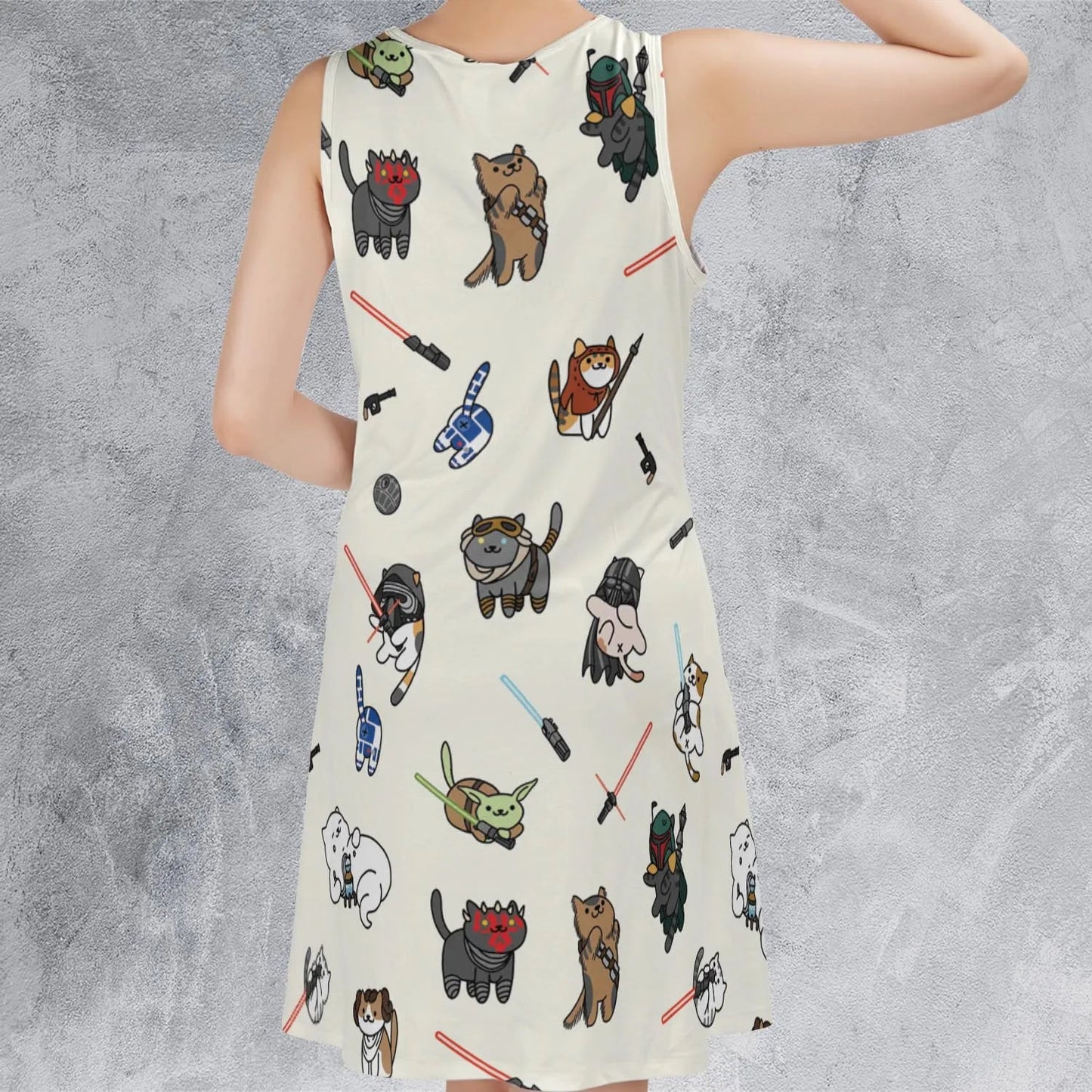 Casual Sleeveless Dress - RZVJFUCG