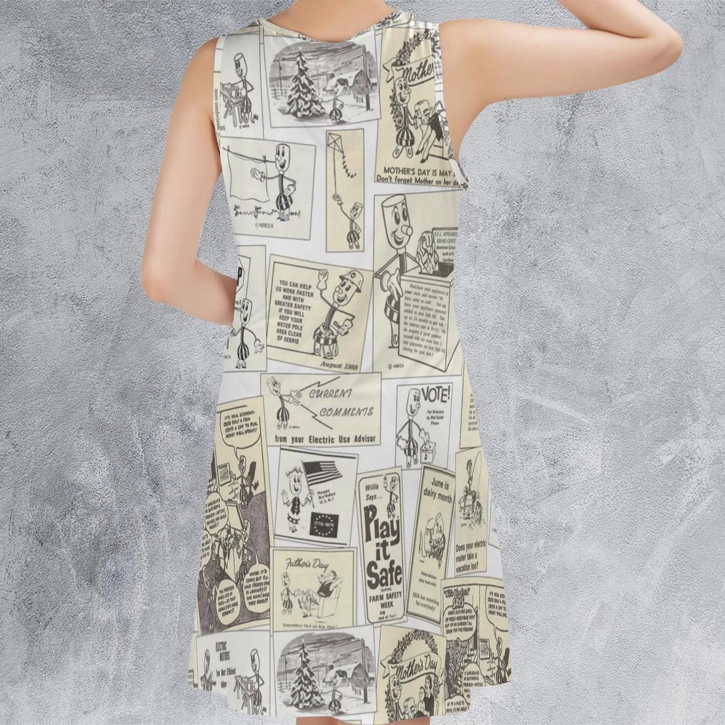 Casual Sleeveless Dress - T46R3FGB