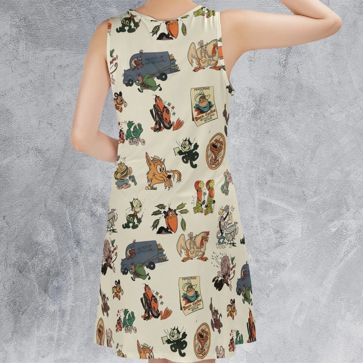 Casual Sleeveless Dress - 7J2LZMXR