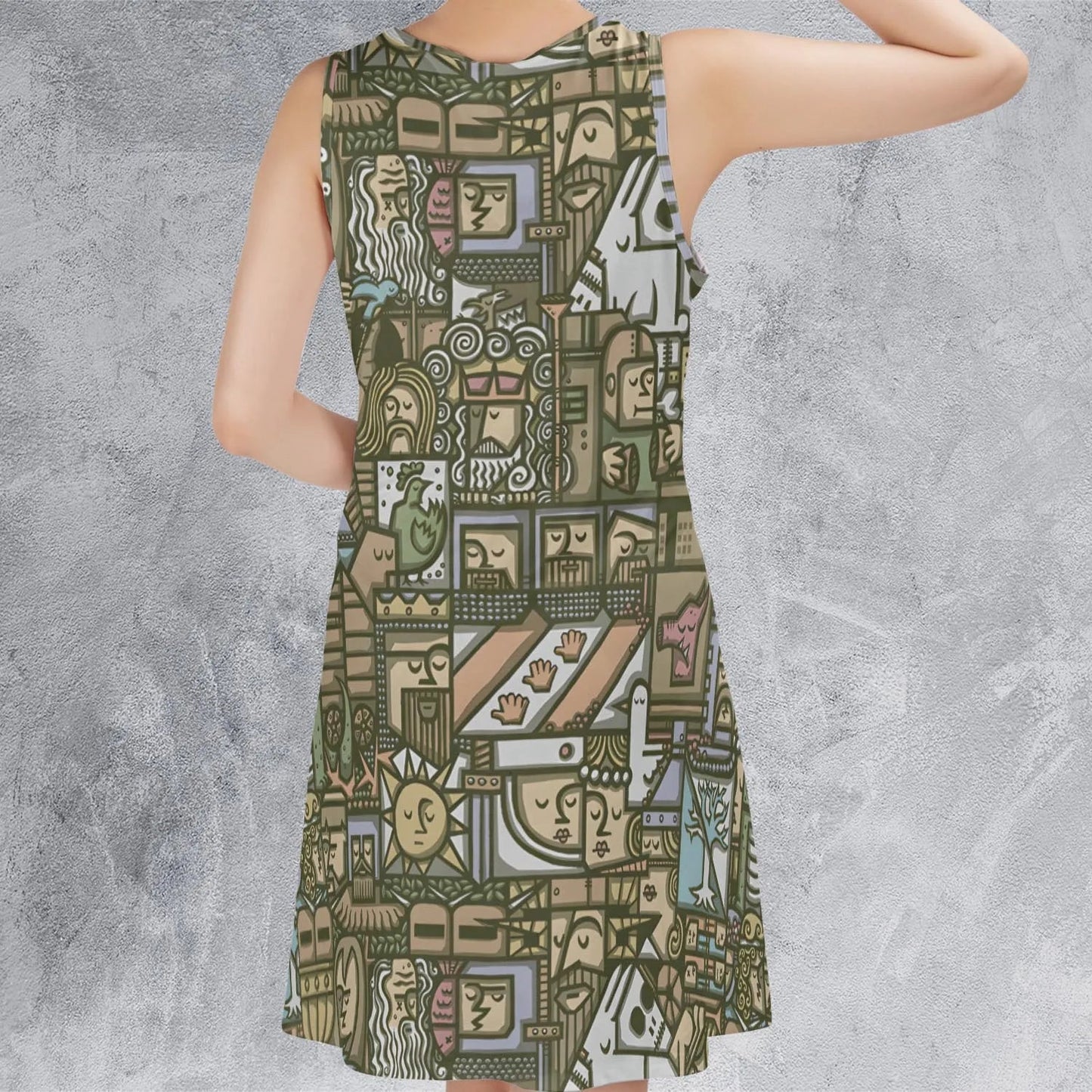 Casual Sleeveless Dress - EM5JSUCA