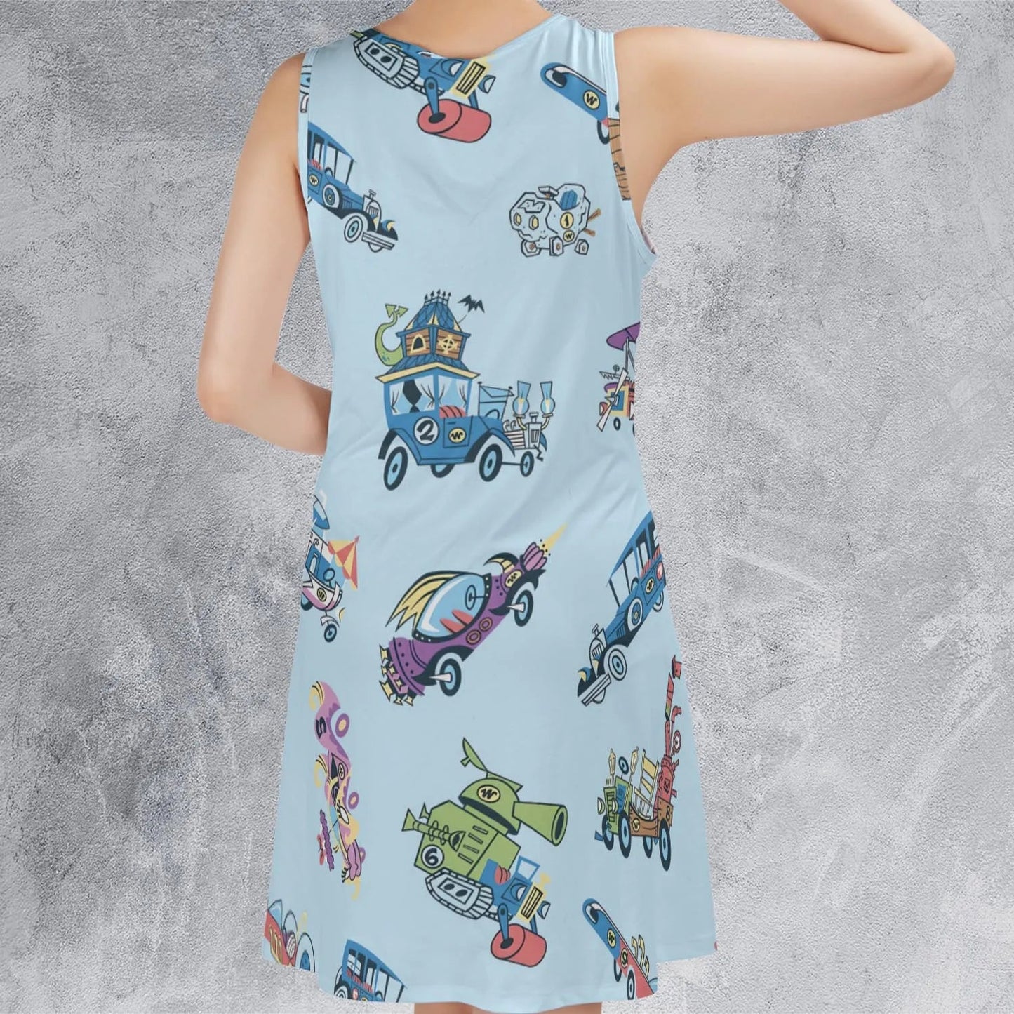 Casual Sleeveless Dress - WEHMWM83
