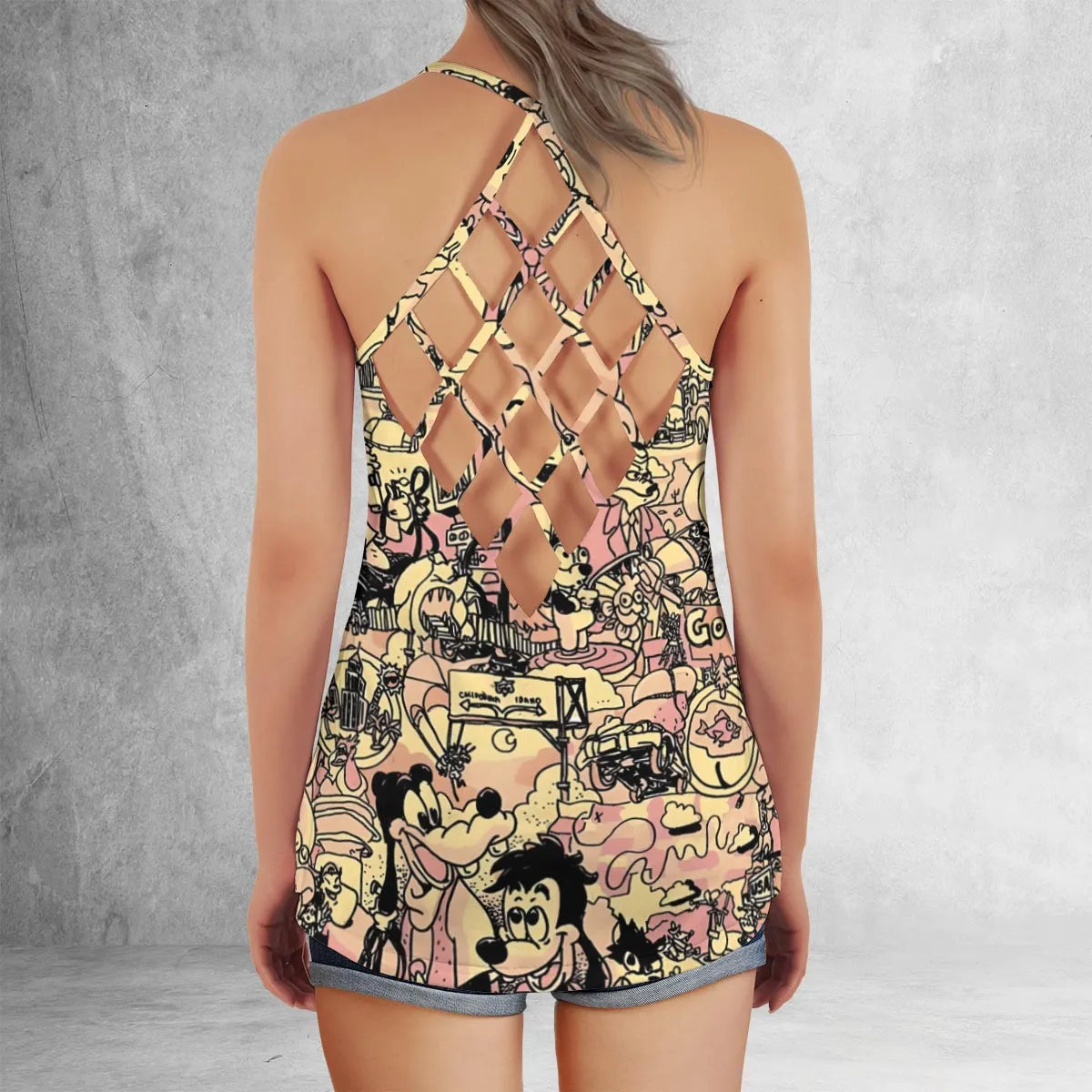 Lattice Back Tank Top - AT8WQQYM