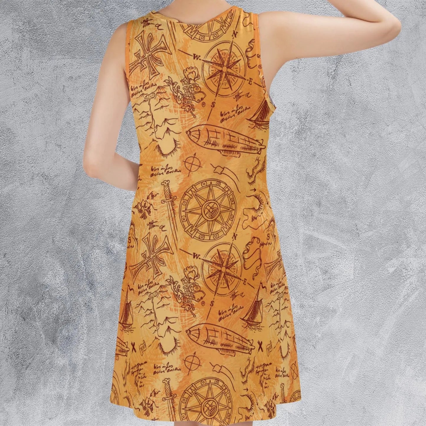 Casual Sleeveless Dress - UQE6L3DQ