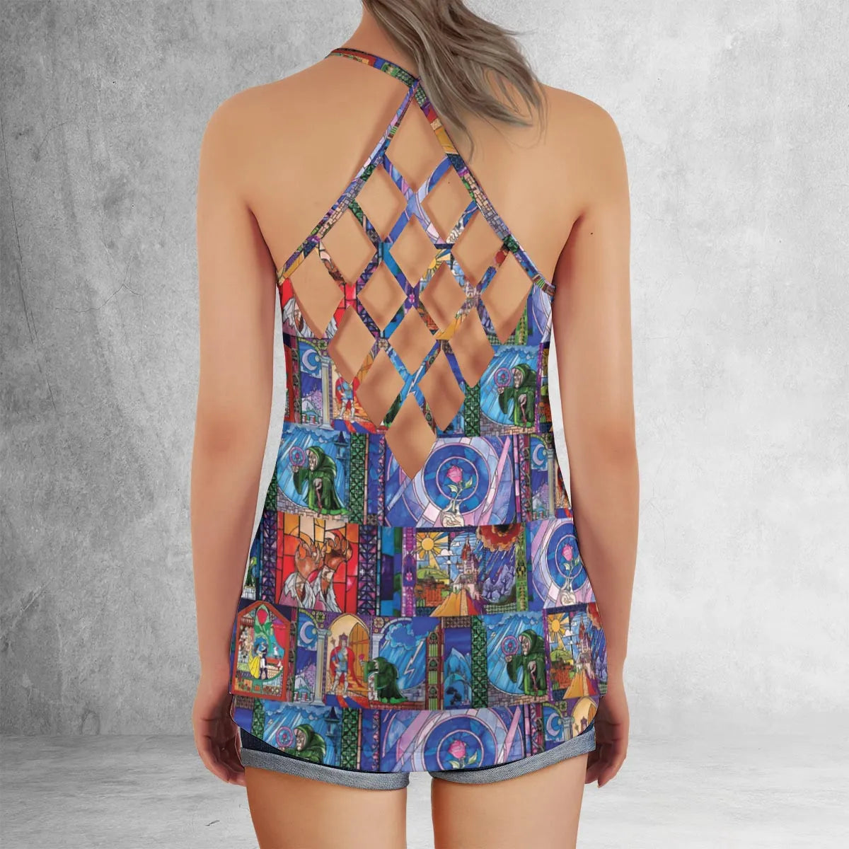 Lattice Back Tank Top - Z1NYKVYC