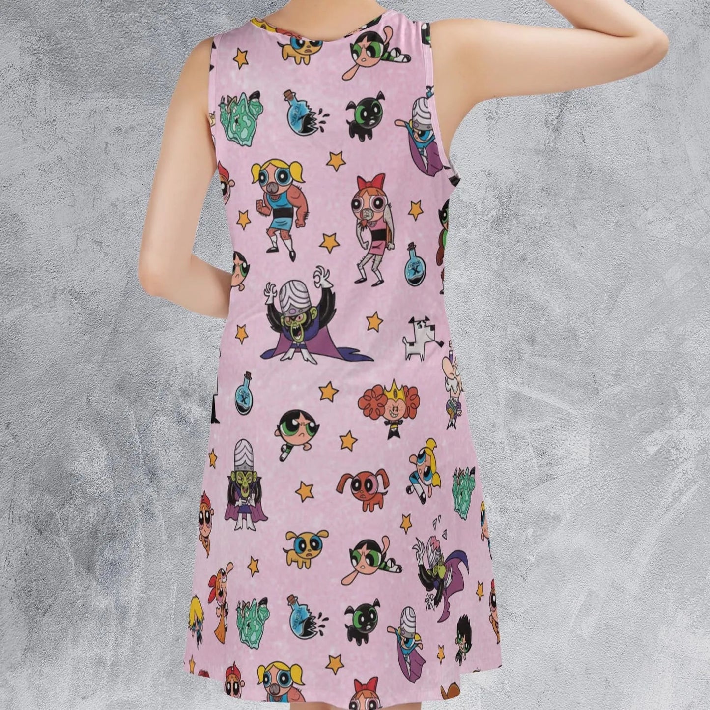 Casual Sleeveless Dress - B8CV3ZKY