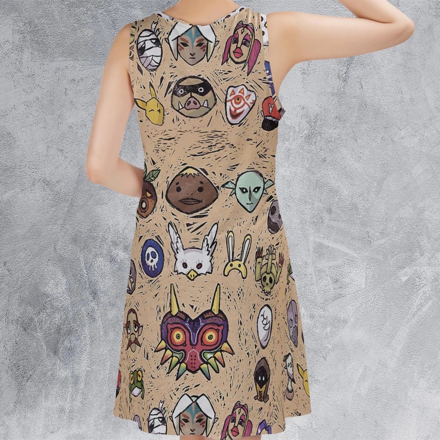 Casual Sleeveless Dress - W4BW15MN