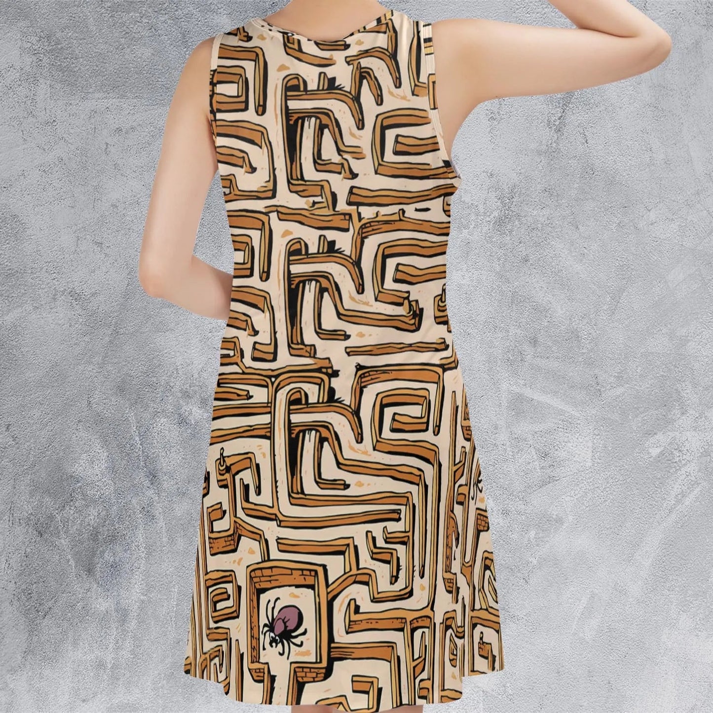 Casual Sleeveless Dress - 7XD4MPET