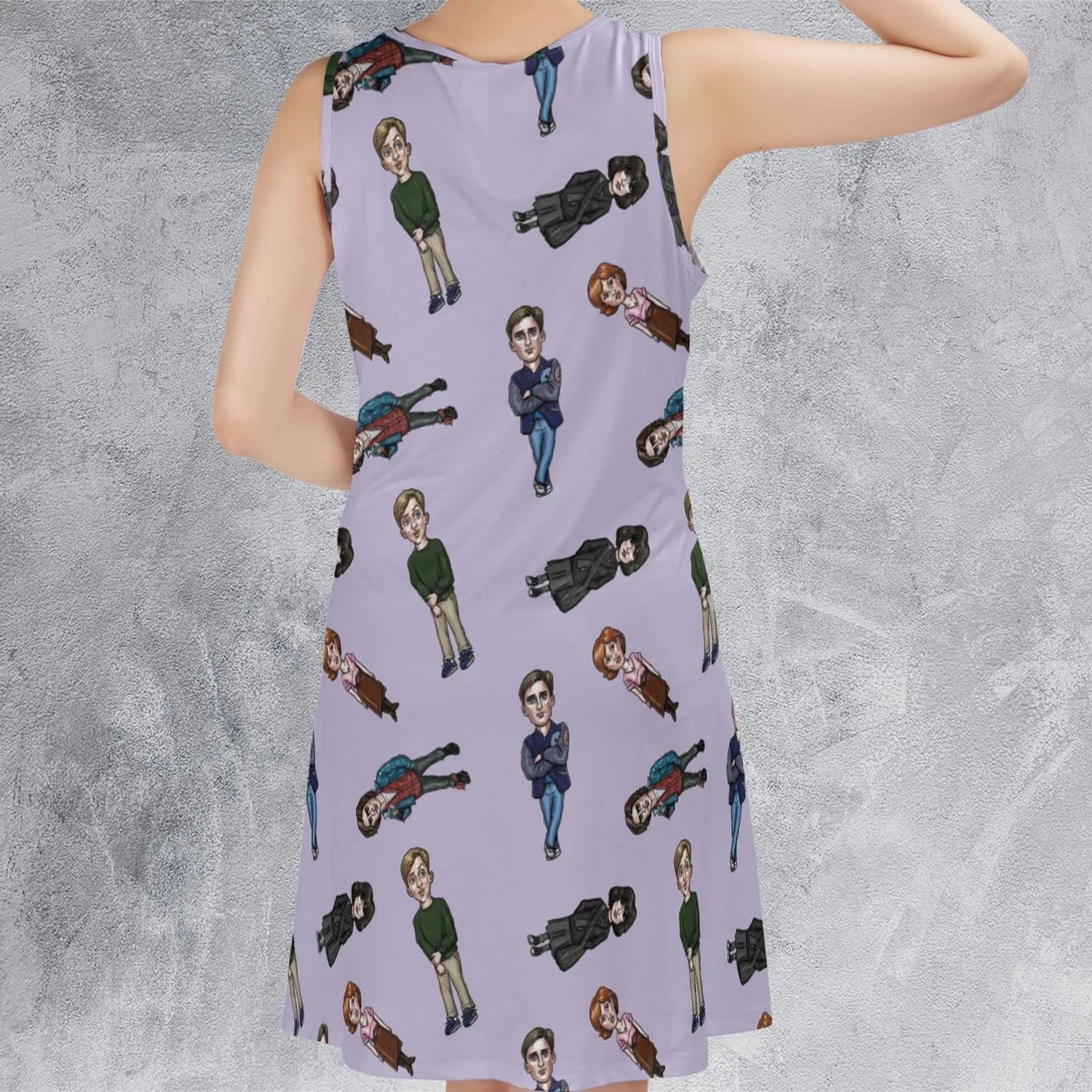 Casual Sleeveless Dress - WSFQ3NV4