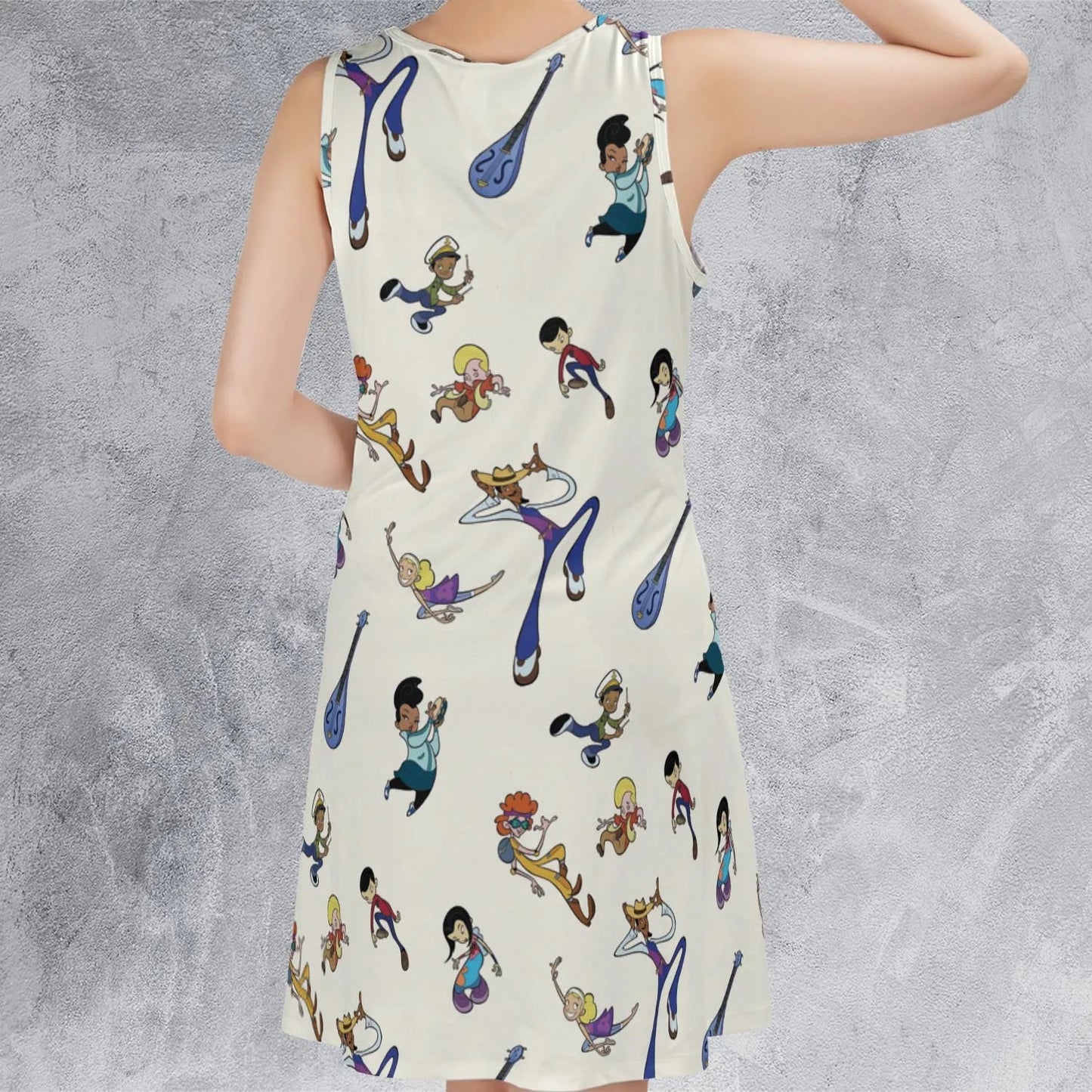 Casual Sleeveless Dress - 7G8LJTXW