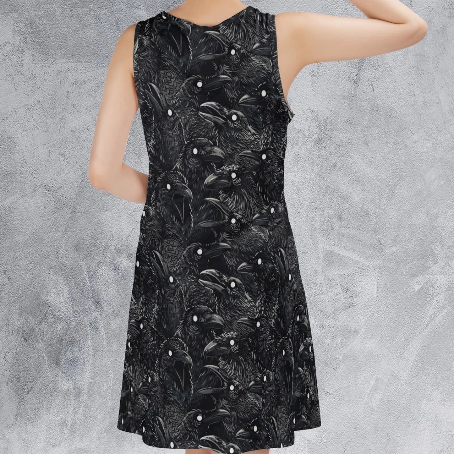 Casual Sleeveless Dress - 7D8Z9F5Y