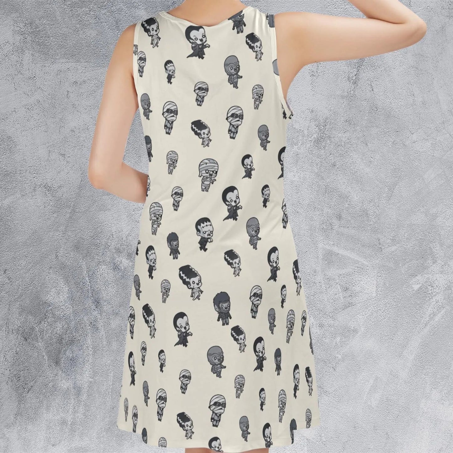 Casual Sleeveless Dress - 3W7LXSL1