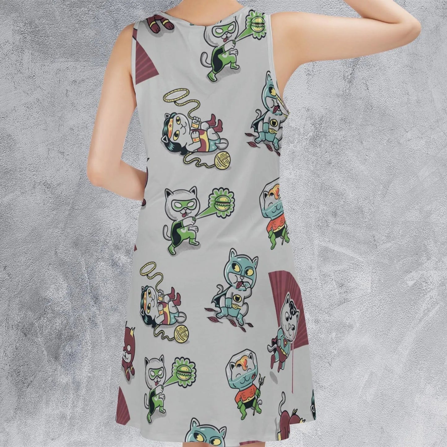 Casual Sleeveless Dress - XUTAG212