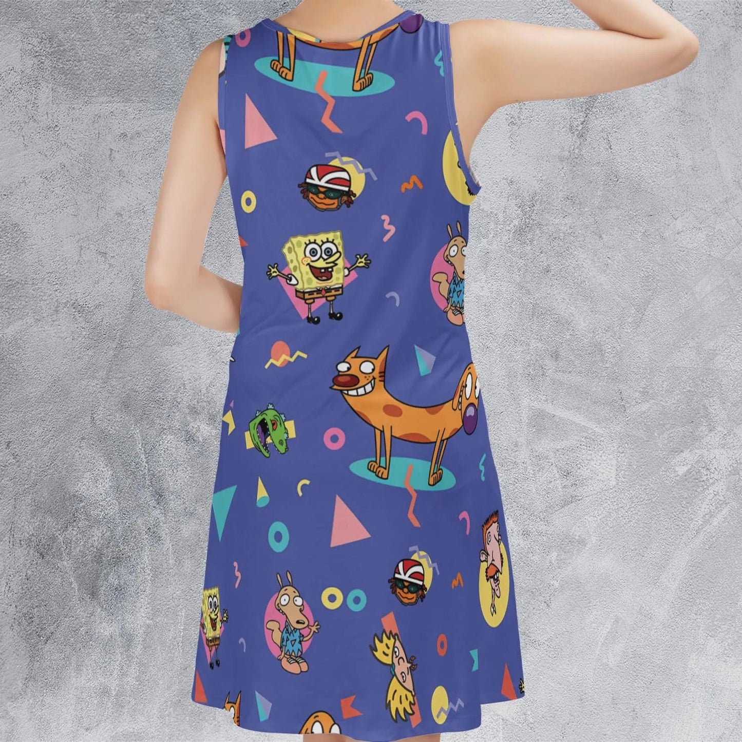 Casual Sleeveless Dress - 7ARS5NVY