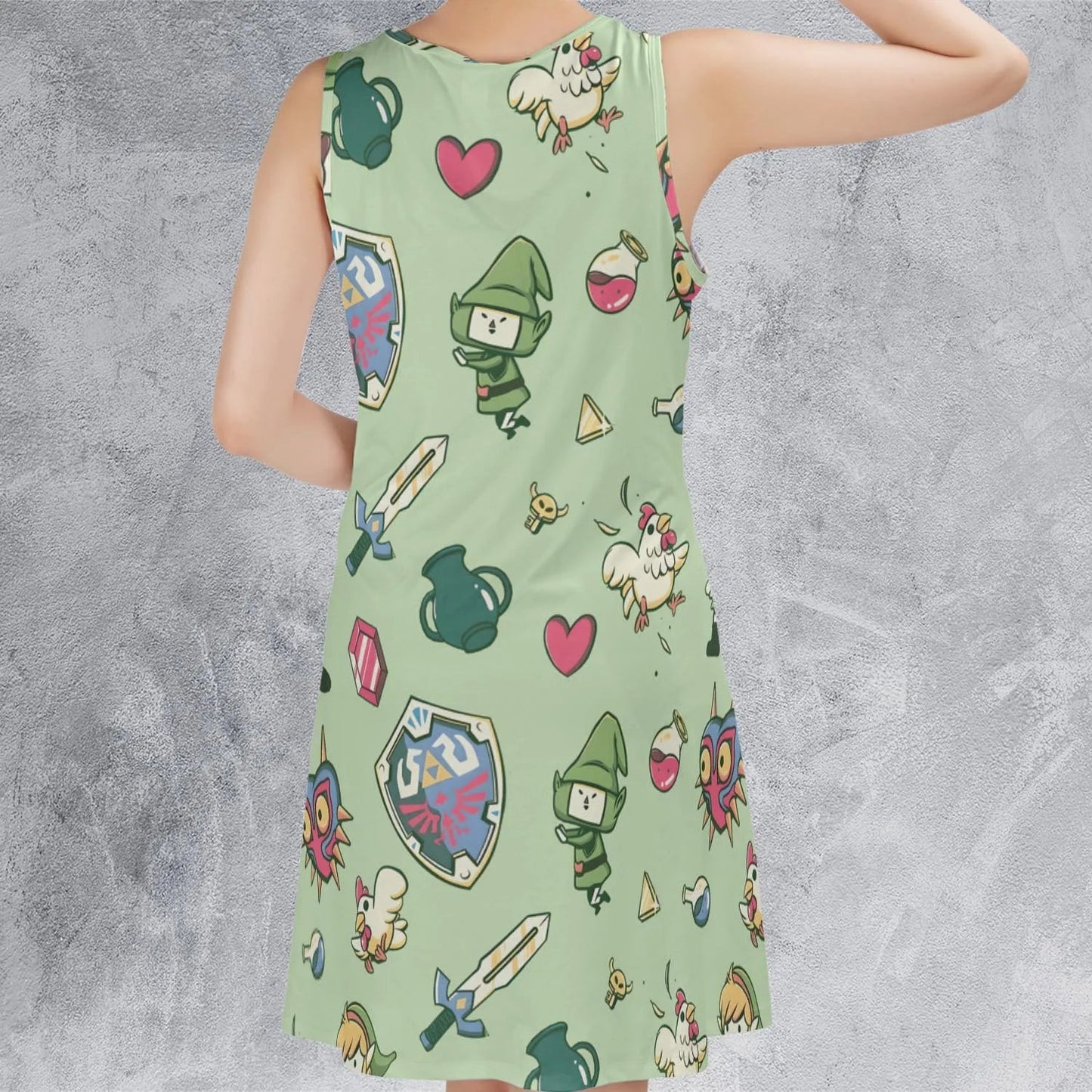 Casual Sleeveless Dress - FATNXJ26
