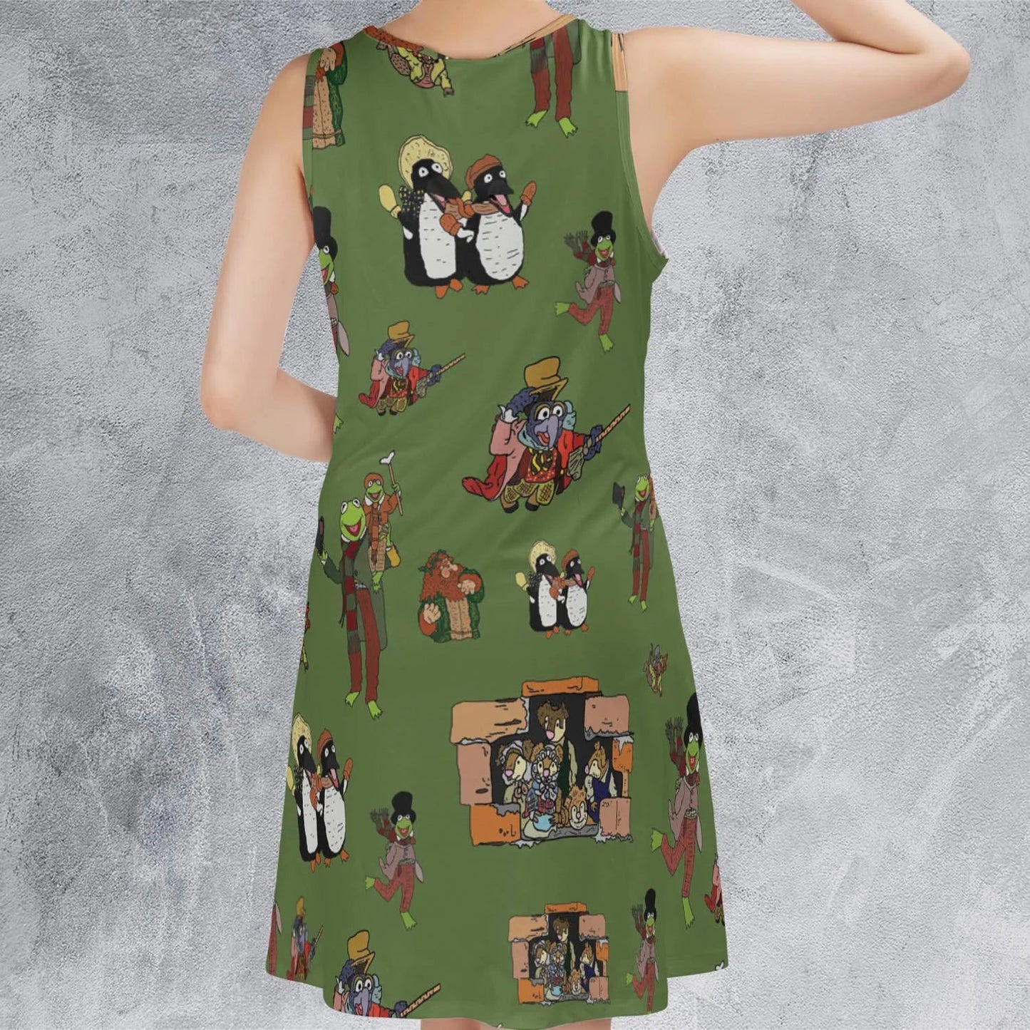 Casual Sleeveless Dress - E75YRW6X