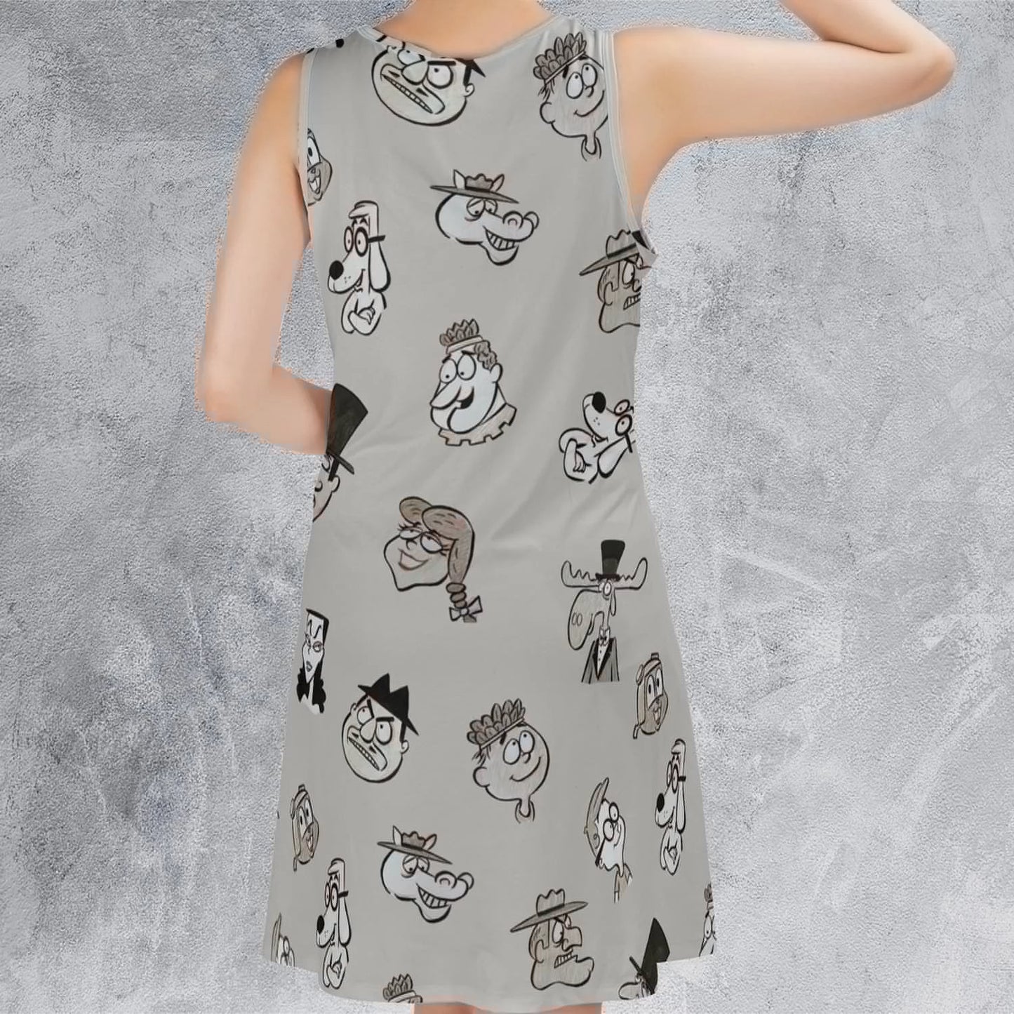 Casual Sleeveless Dress - NTG231BP