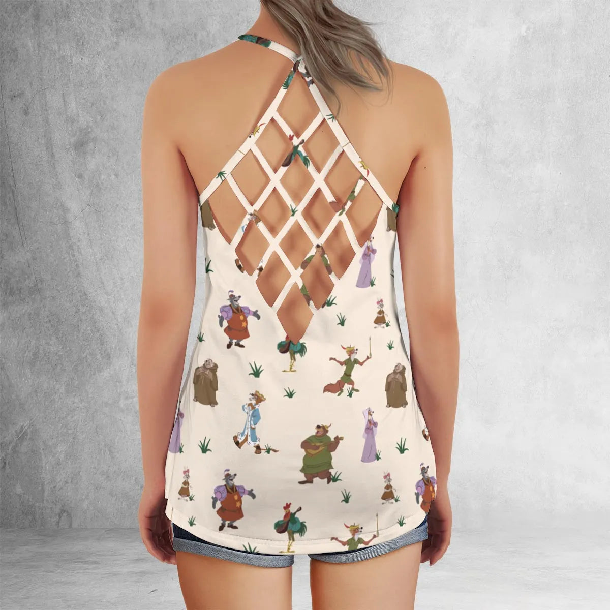 Lattice Back Tank Top - 7RFRLBSG