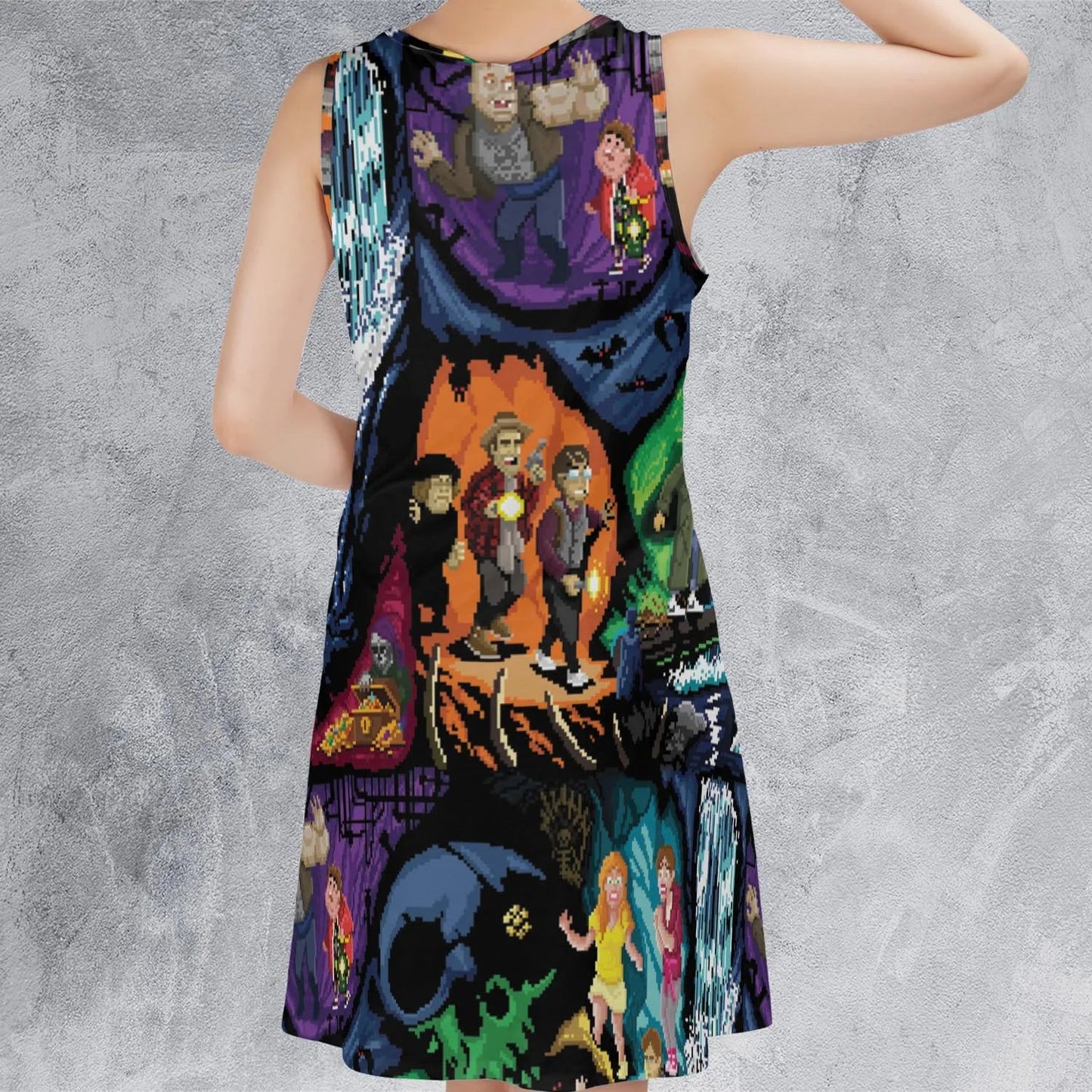 Casual Sleeveless Dress - NHJRTFYB