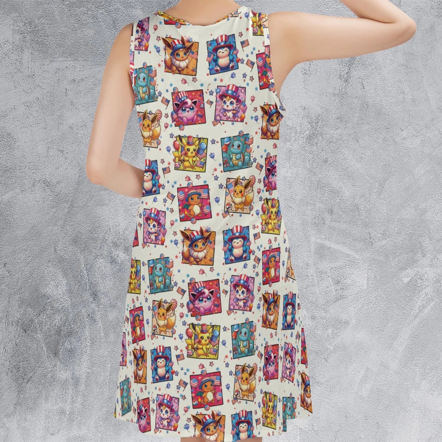 Casual Sleeveless Dress - YTKNGNCA