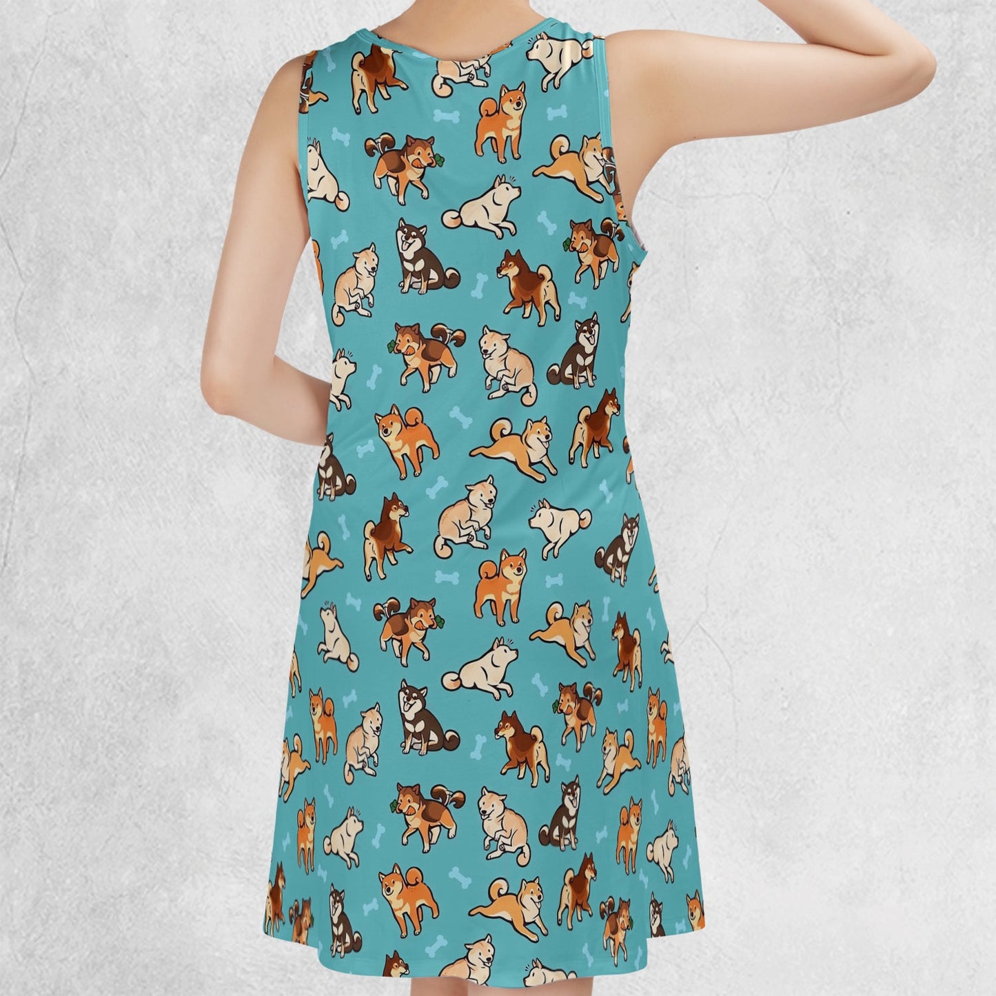 Casual Sleeveless Dress - NBQD95GH