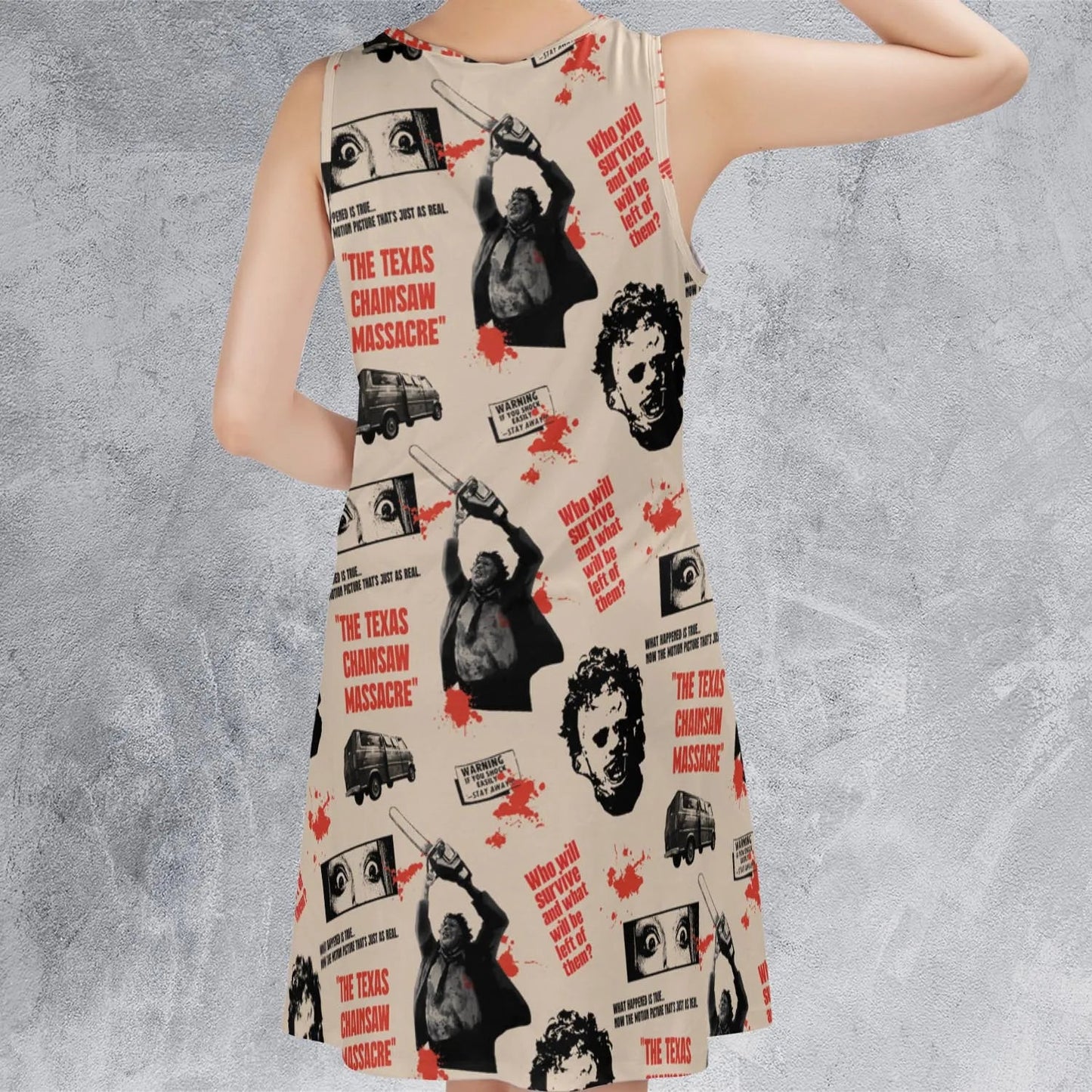 Casual Sleeveless Dress - B496TY9J
