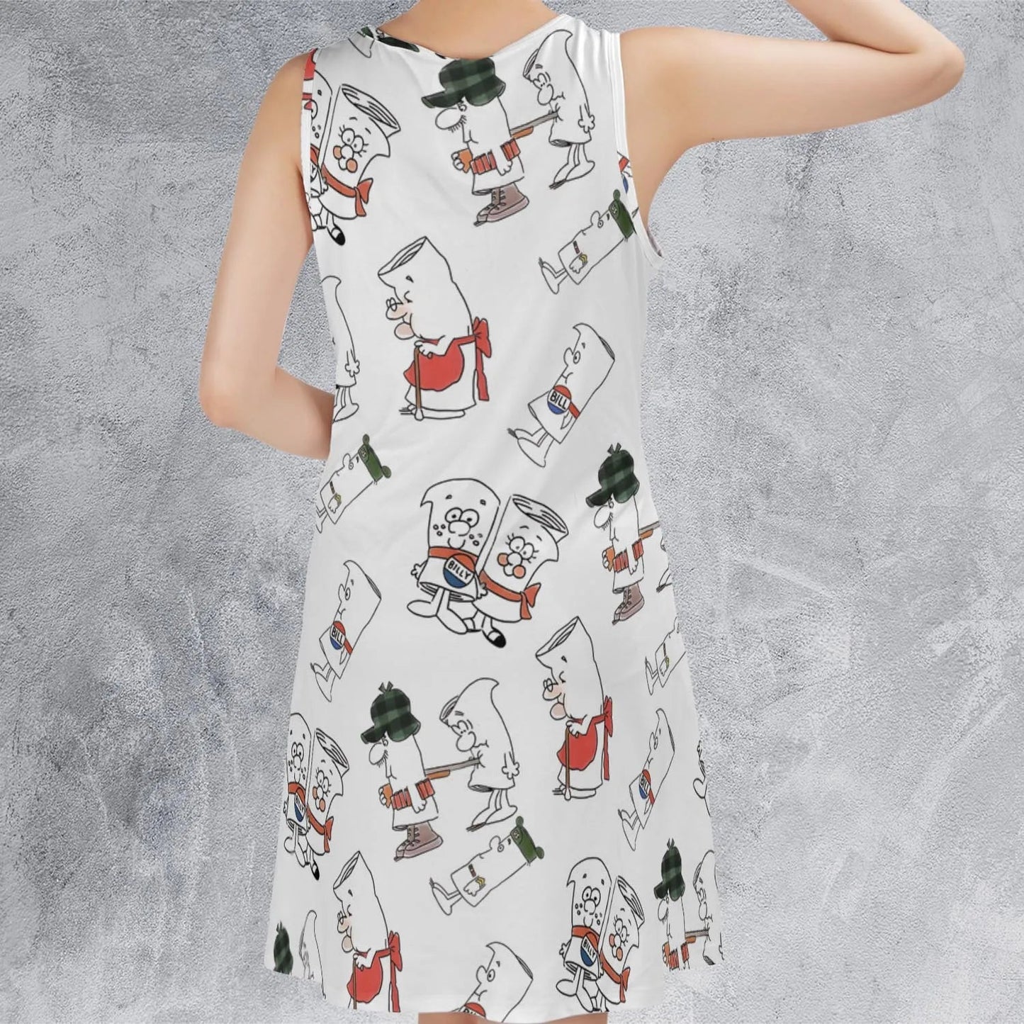 Casual Sleeveless Dress - Q2BTBDZM