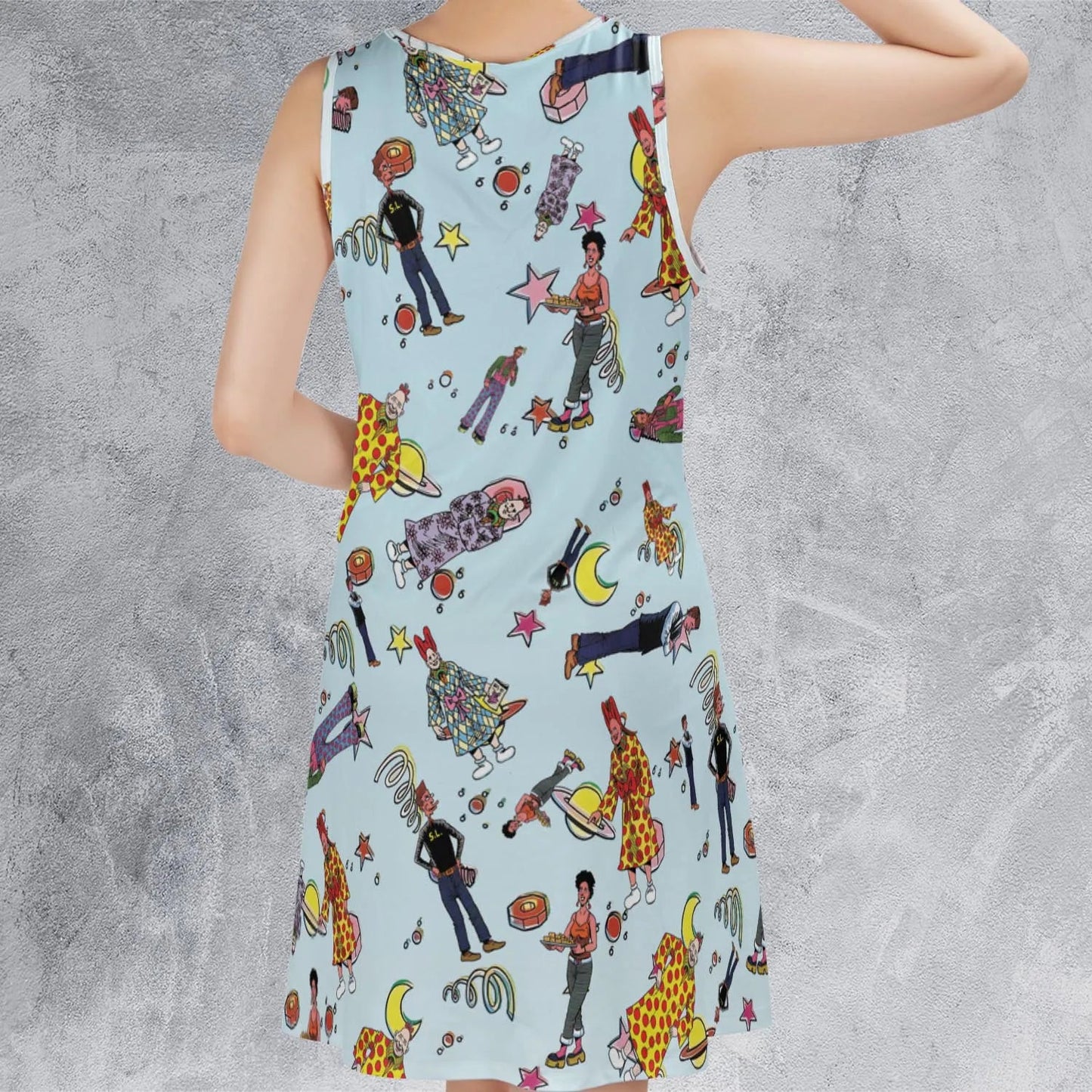 Casual Sleeveless Dress - RSPU2ZSE