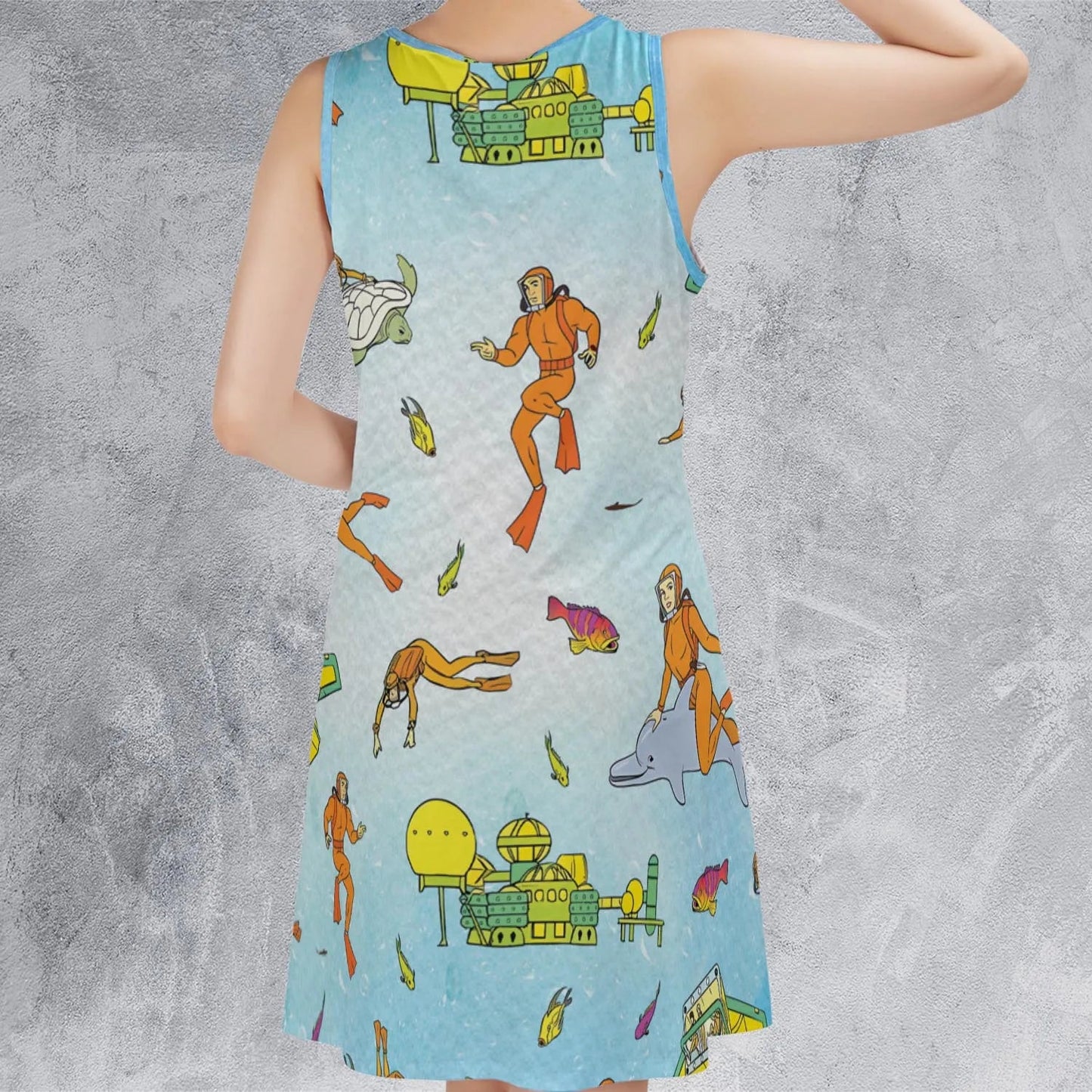 Casual Sleeveless Dress - FHFWTTGU