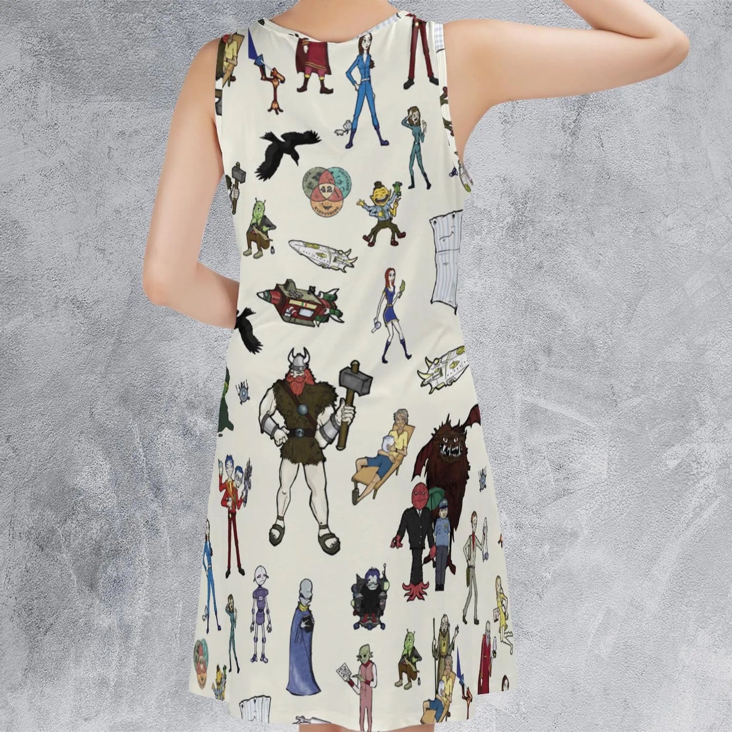 Casual Sleeveless Dress - NV15ZXRN