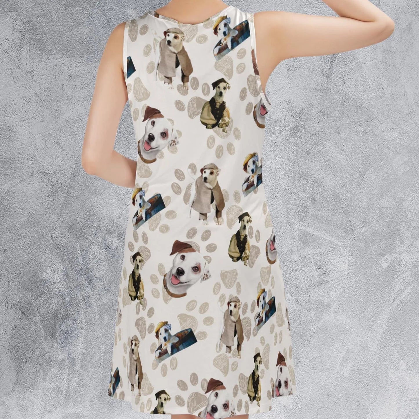 Casual Sleeveless Dress - CVAYB47U