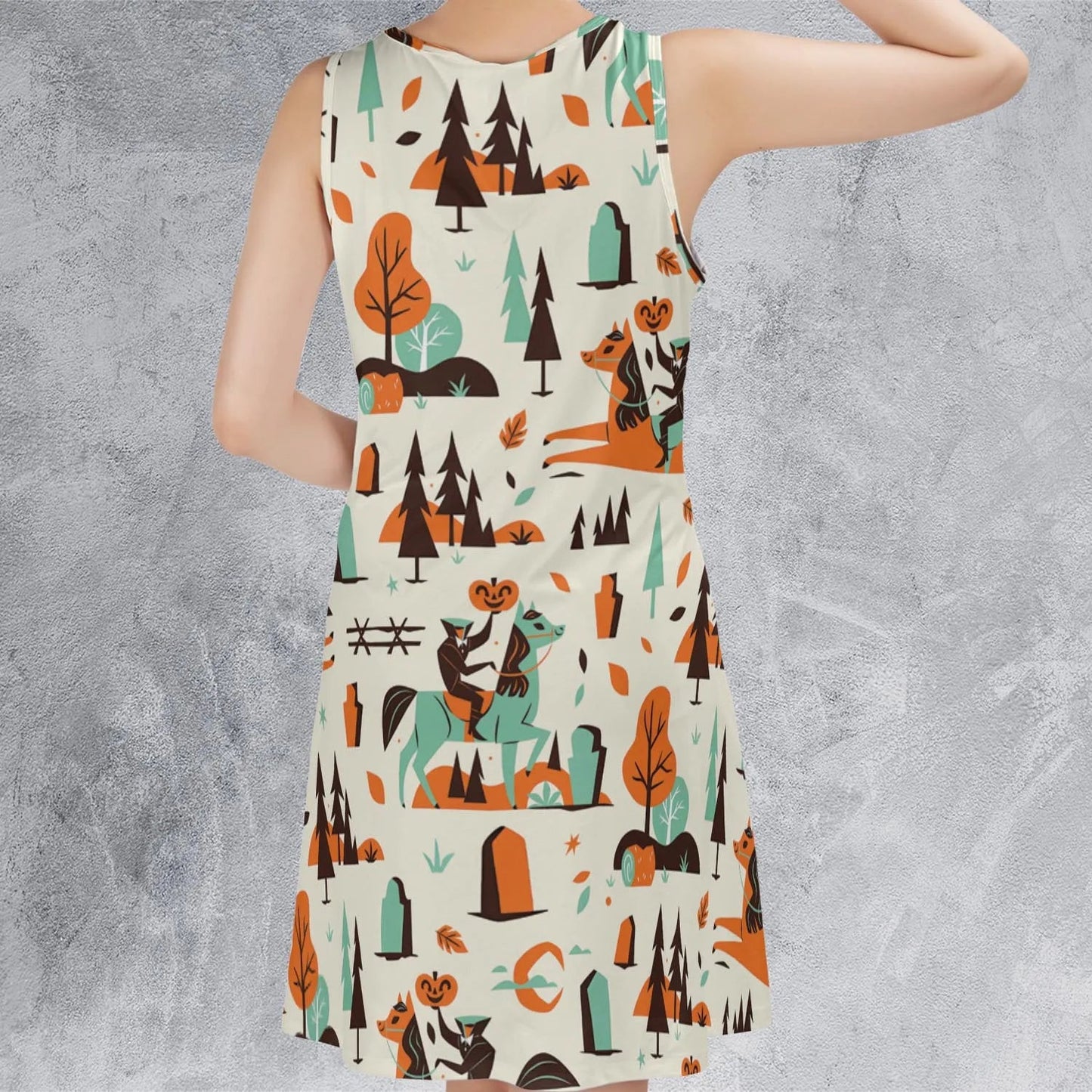 Casual Sleeveless Dress - EQCW88WP
