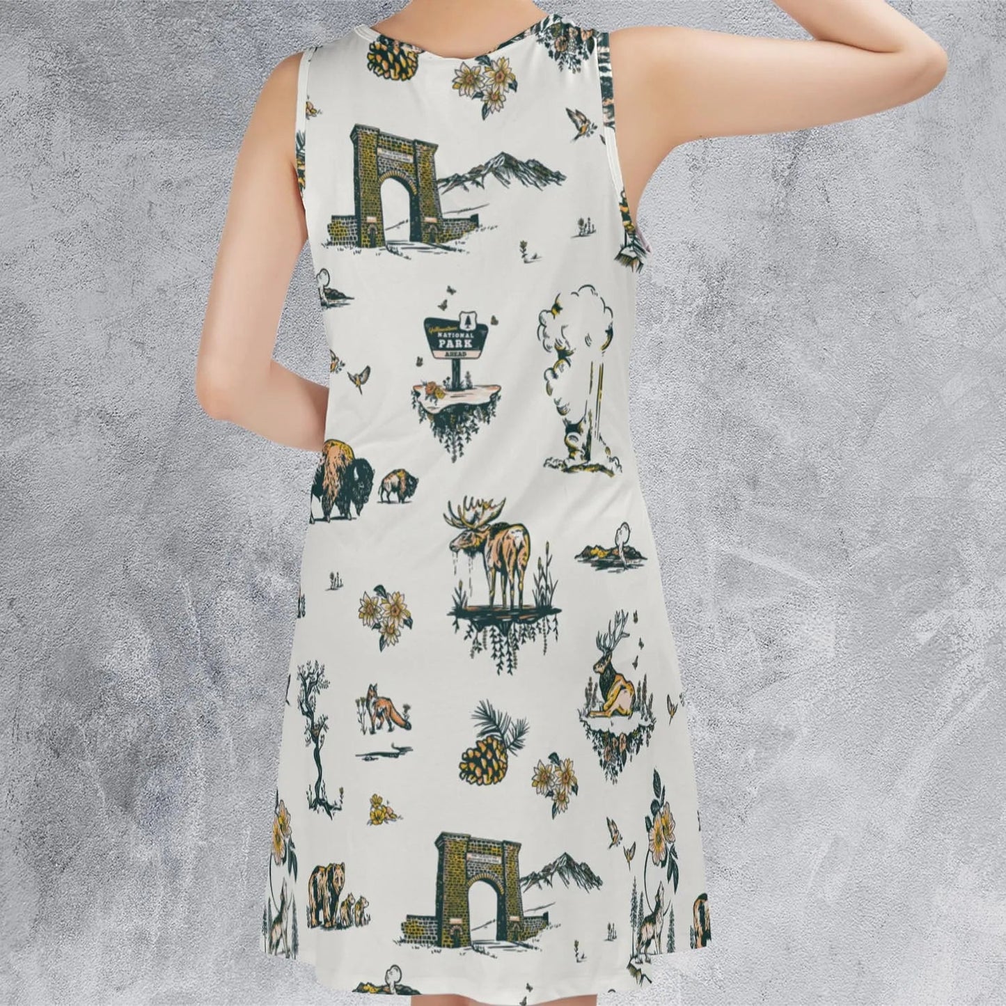 Casual Sleeveless Dress - YUFX81YF