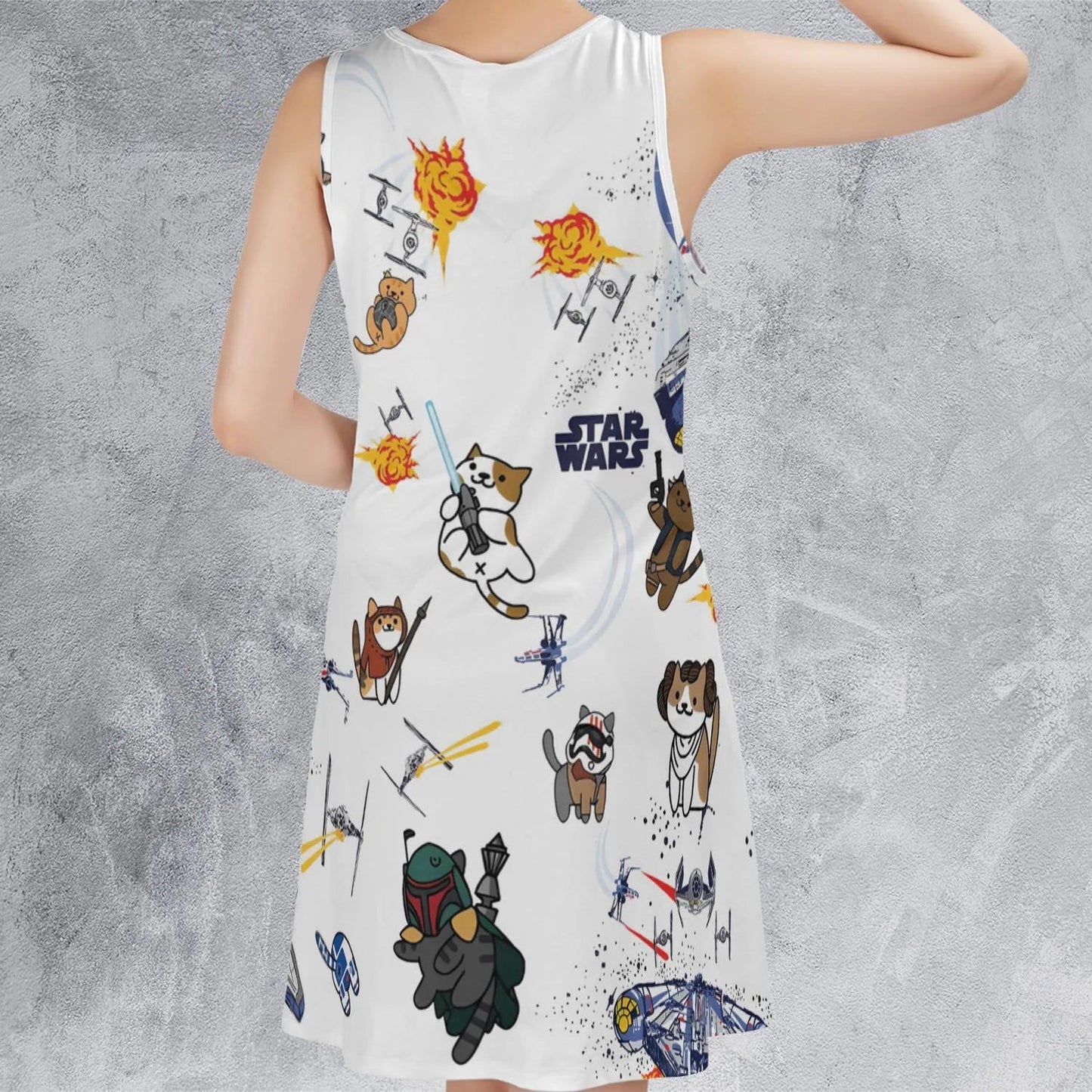 Casual Sleeveless Dress - ZNUQLBMJ