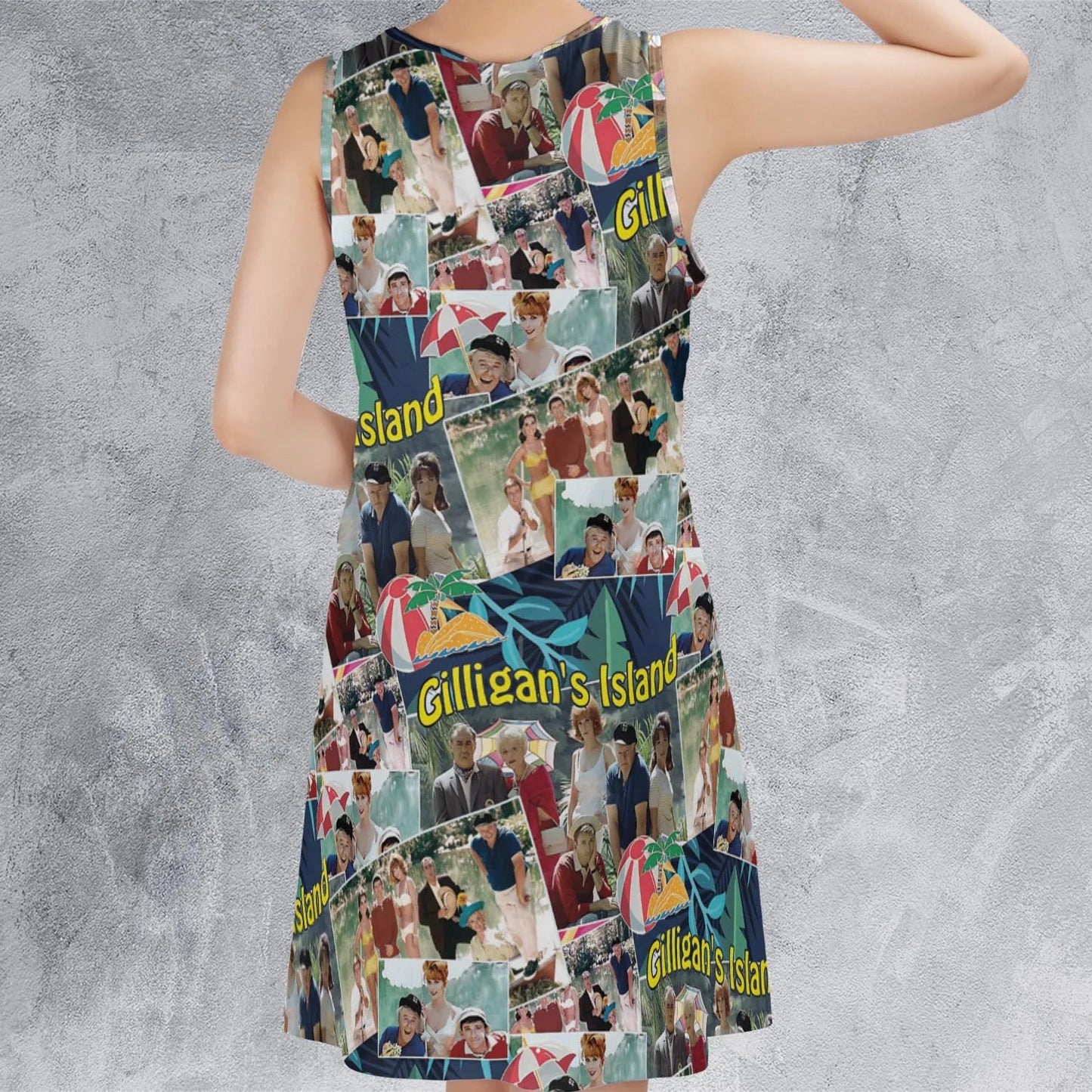 Casual Sleeveless Dress - 253Z2EBP